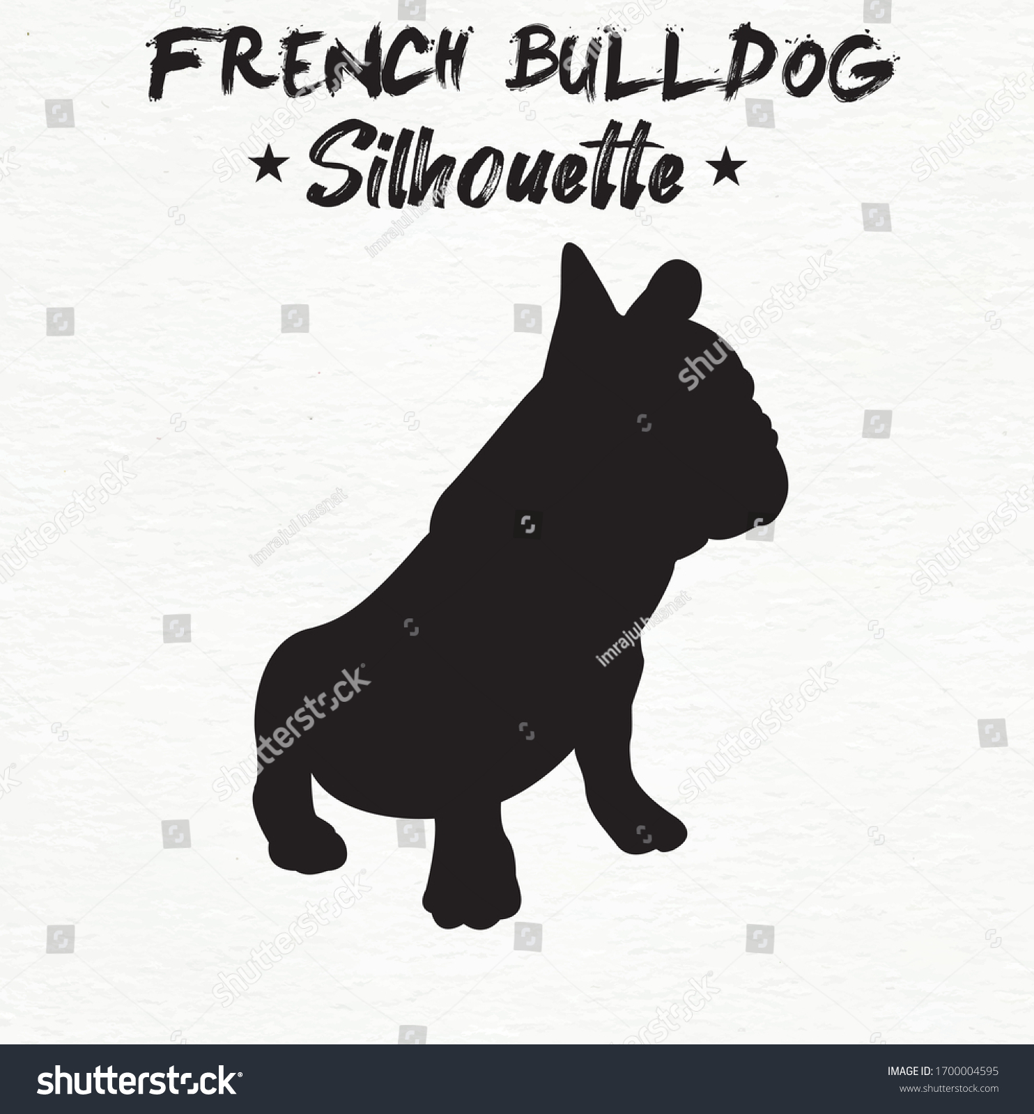 SVG of French bulldog silhouette Vector Design Bulldog face black and white SVG Sticker graphics svg