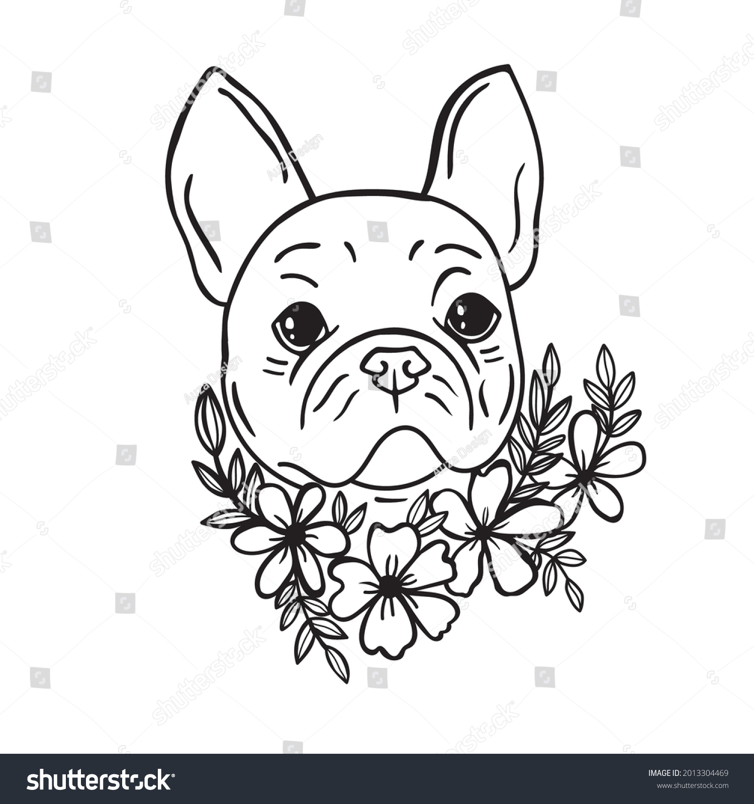 SVG of French dog svg bulldog svg French Bulldog SVG, Cute dog svg file, svg