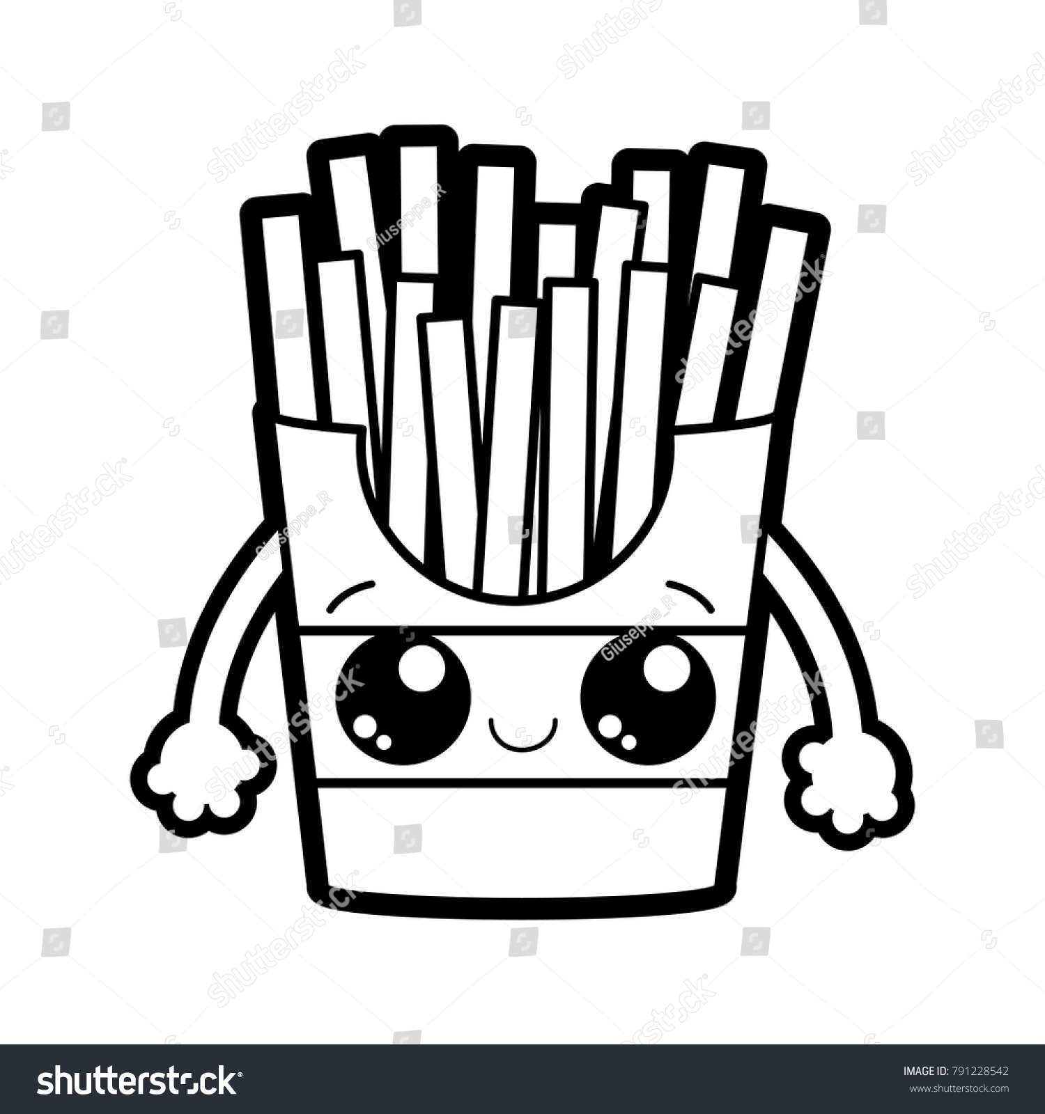 French Fries Design Stock Vector (royalty Free) 791228542 