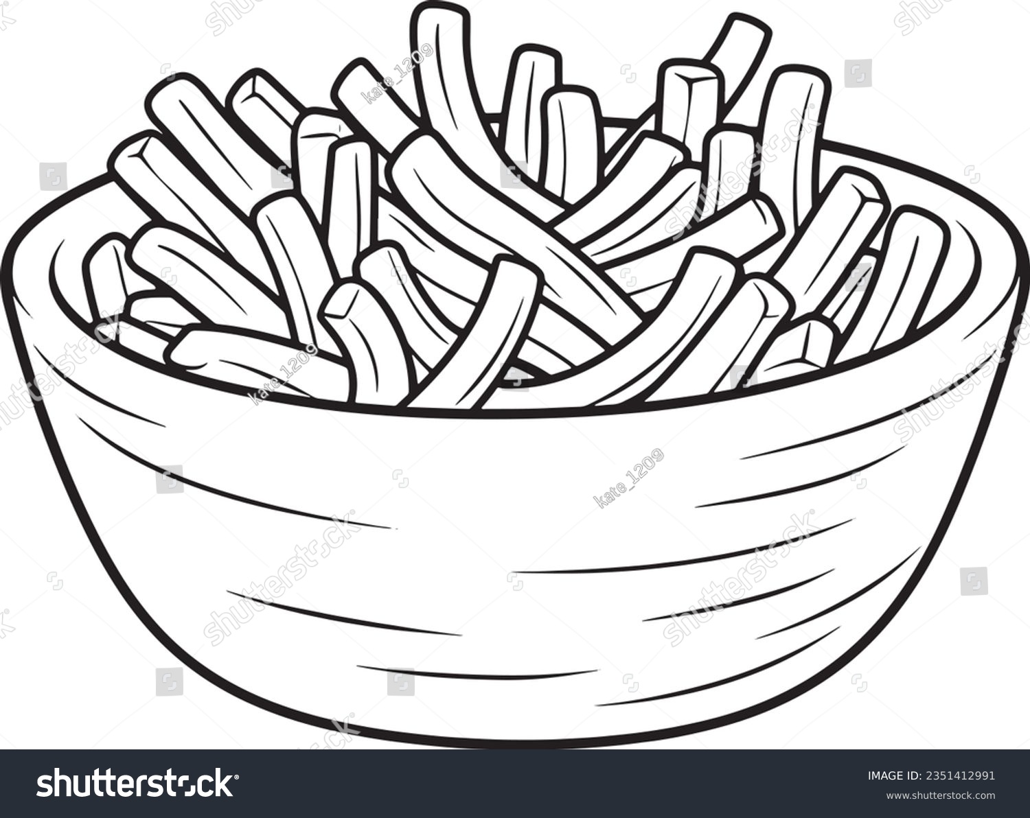SVG of French fries engraving style, Basic simple Minimalist vector SVG logo graphic, isolated on white background, children's coloring page, outline art, thick crisp lines, black and whi svg
