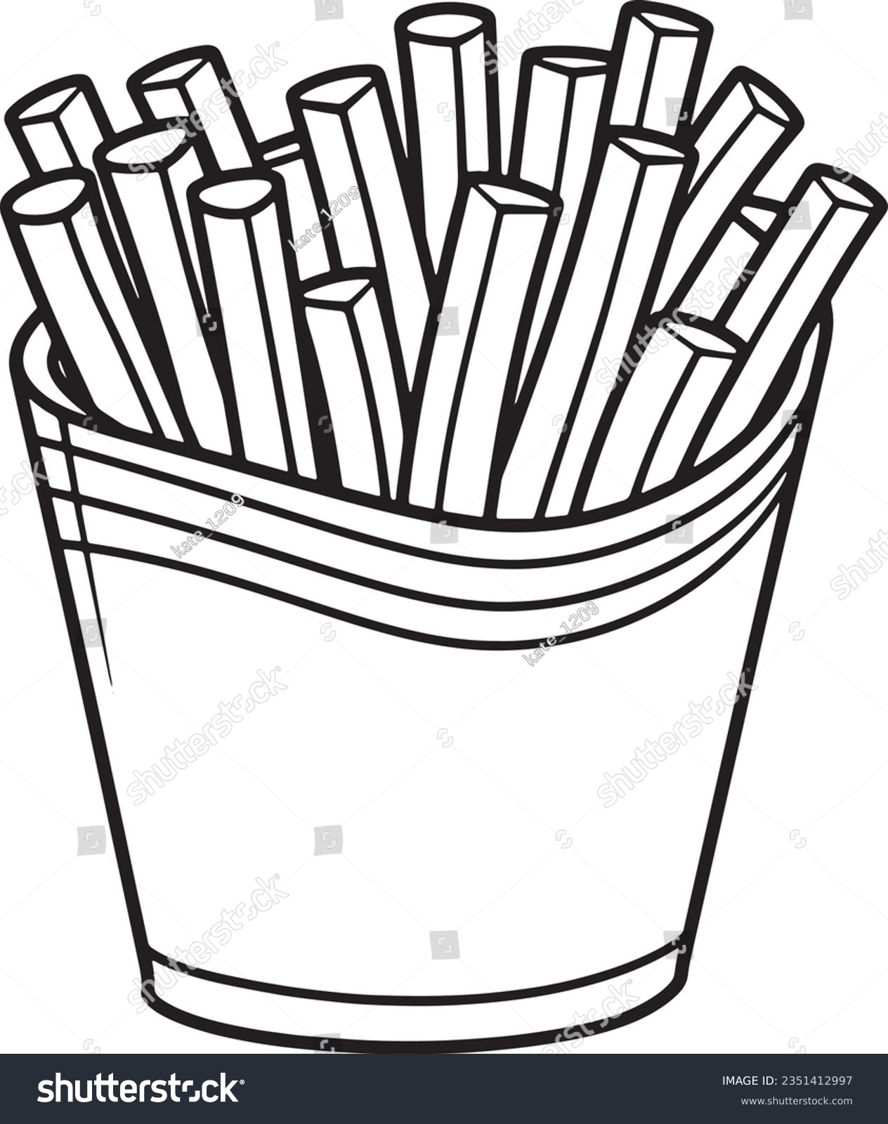 SVG of French fries engraving style, Basic simple Minimalist vector SVG logo graphic, isolated on white background, children's coloring page, outline art, thick crisp lines, black and whi svg