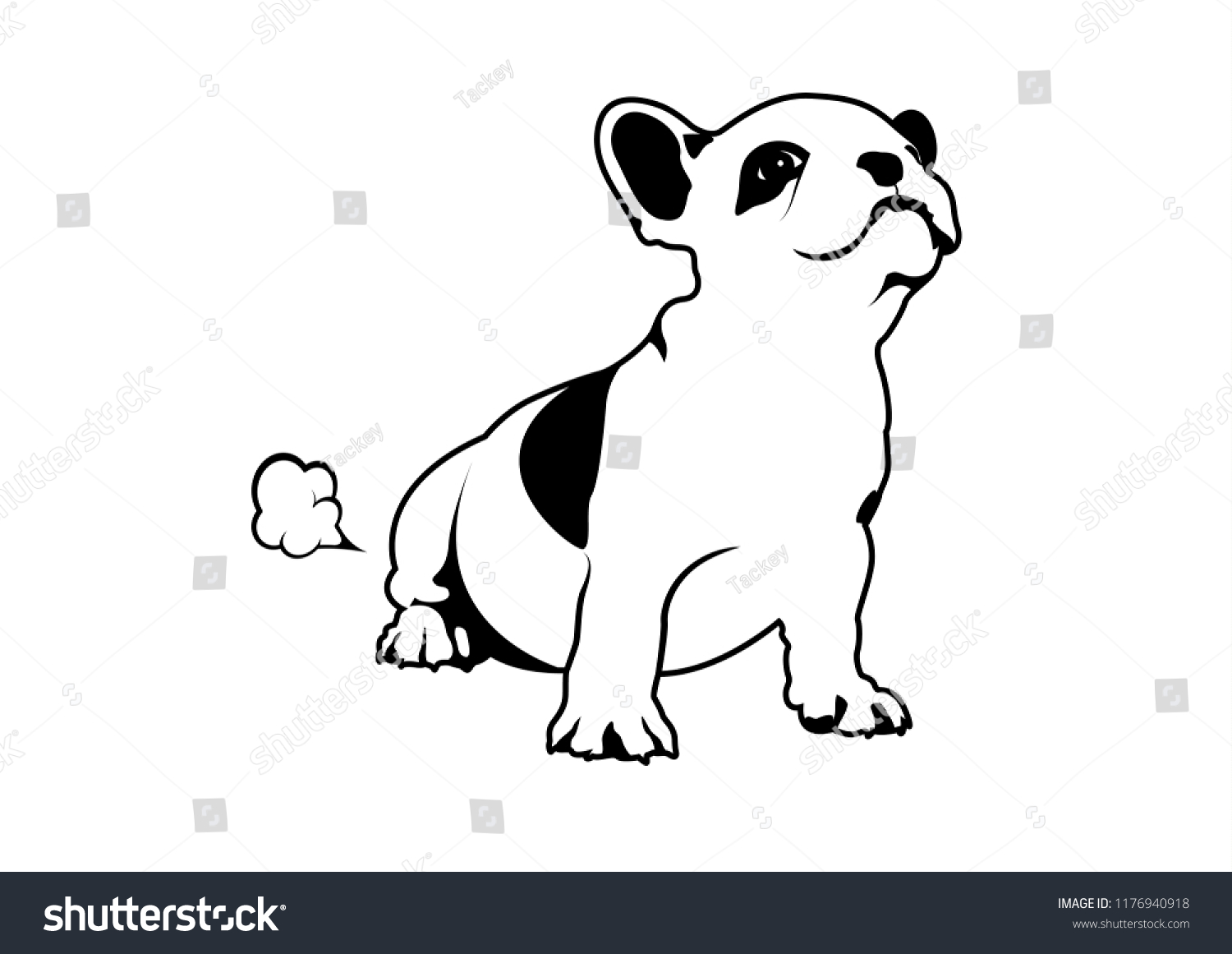 Frenchie Yoga Little Fart Cute French Stock Vector (Royalty Free ...