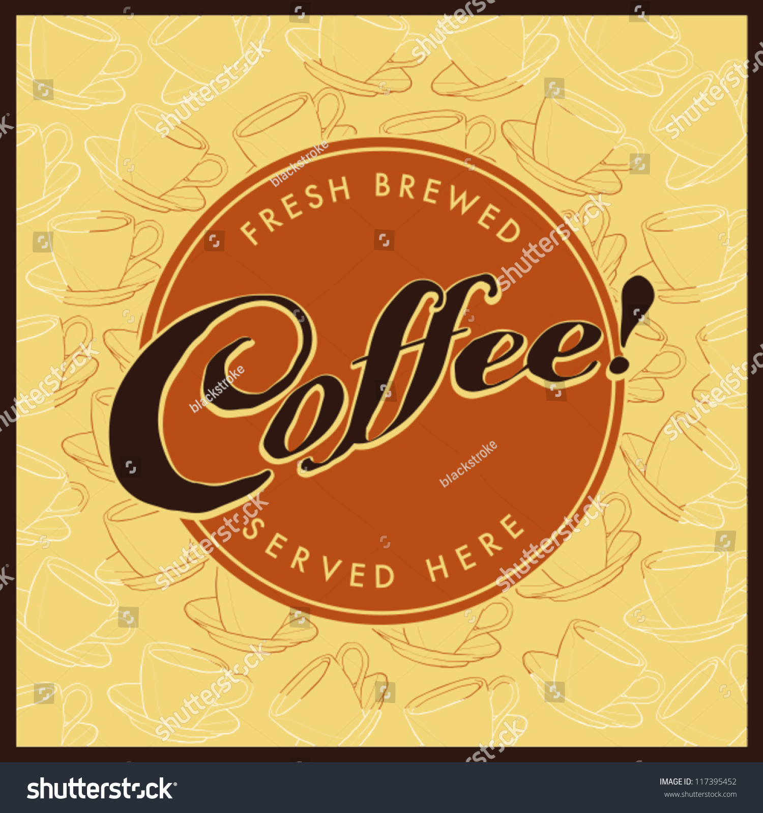 Fresh Brewed Coffee Stock Vector 117395452 - Shutterstock