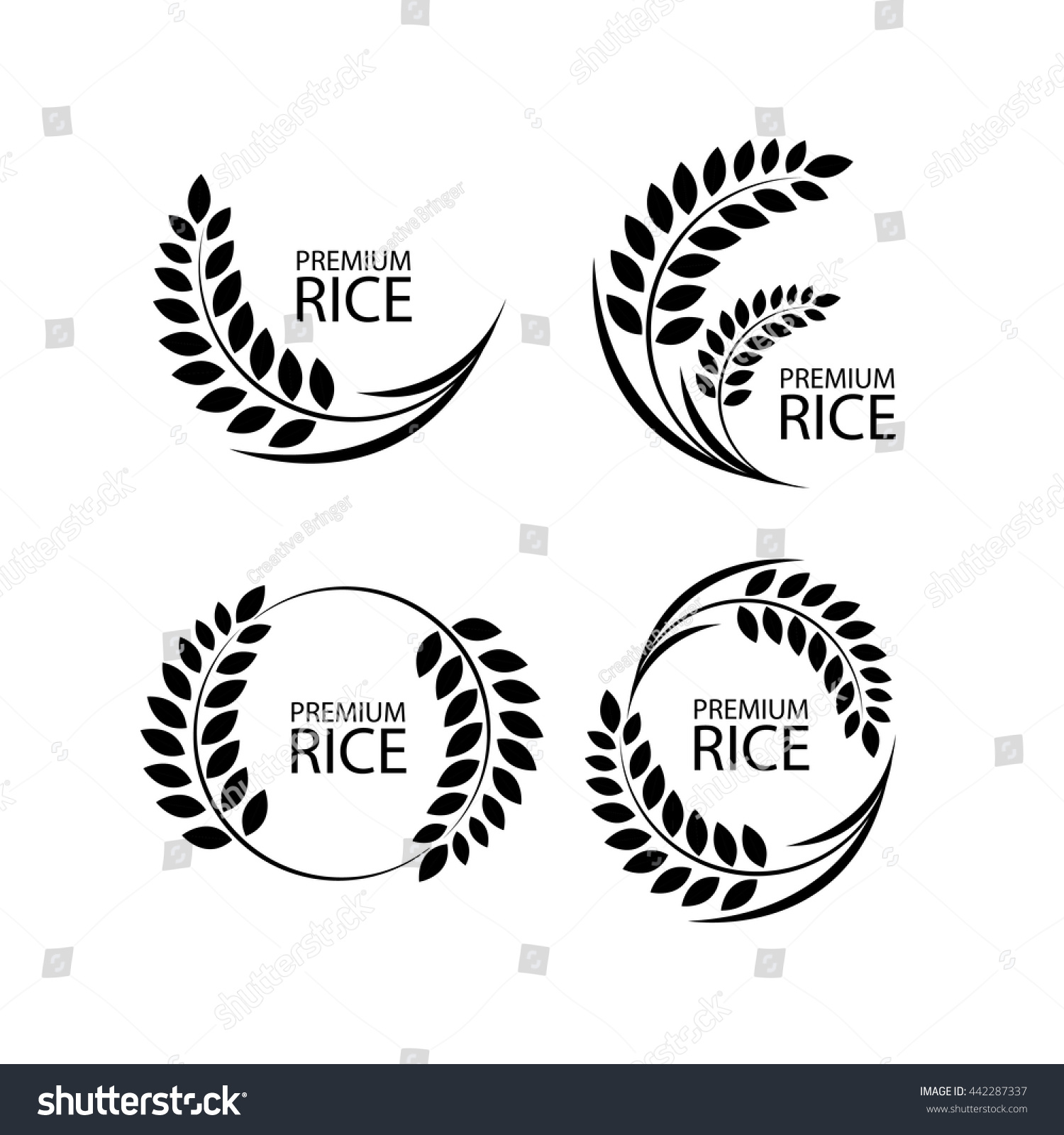 fresh rice vector logo stock vector royalty free 442287337 https www shutterstock com image vector fresh rice vector logo 442287337