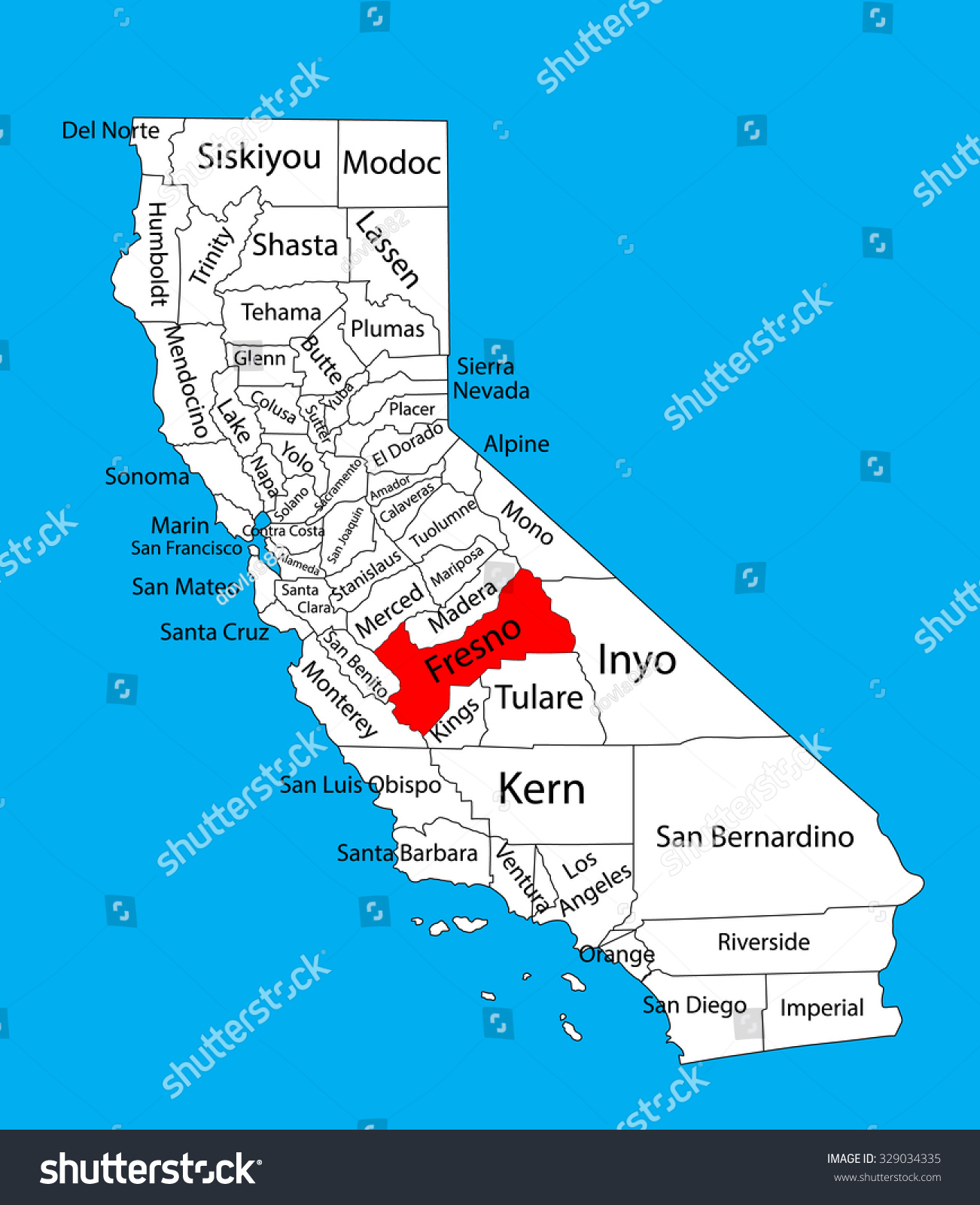 map of fresno california Fresno County California United States America Stock Vector map of fresno california