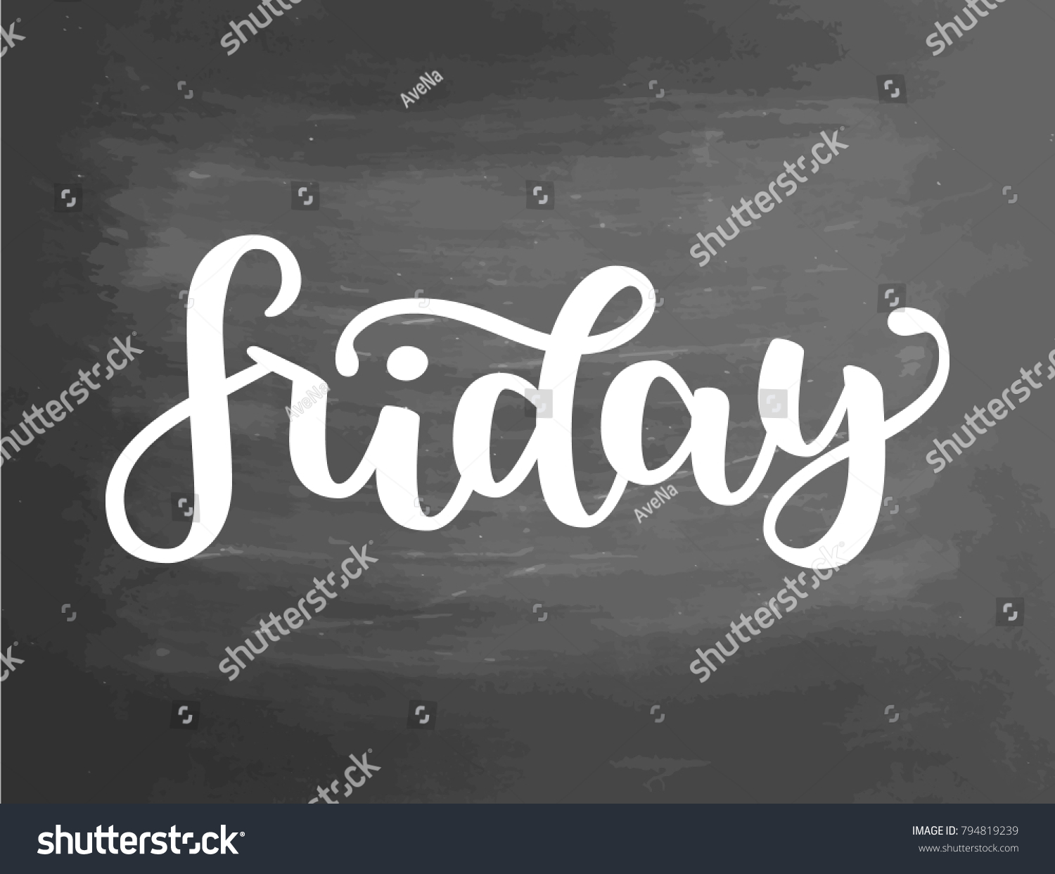 Friday Handwriting Font By Calligraphy Vector Stock Vector (Royalty ...