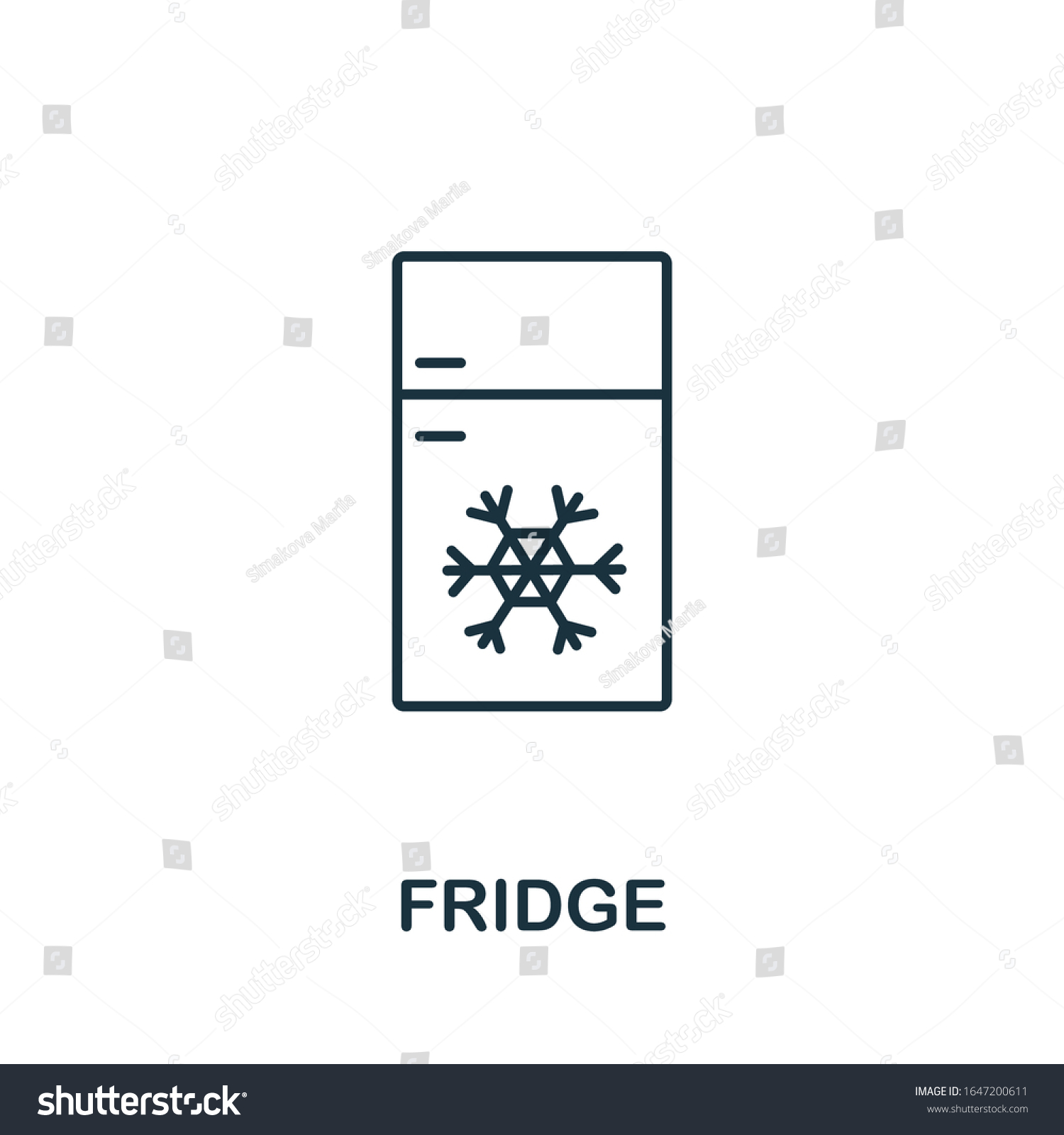 SVG of Fridge icon from household collection. Simple line Fridge icon for templates, web design and infographics svg
