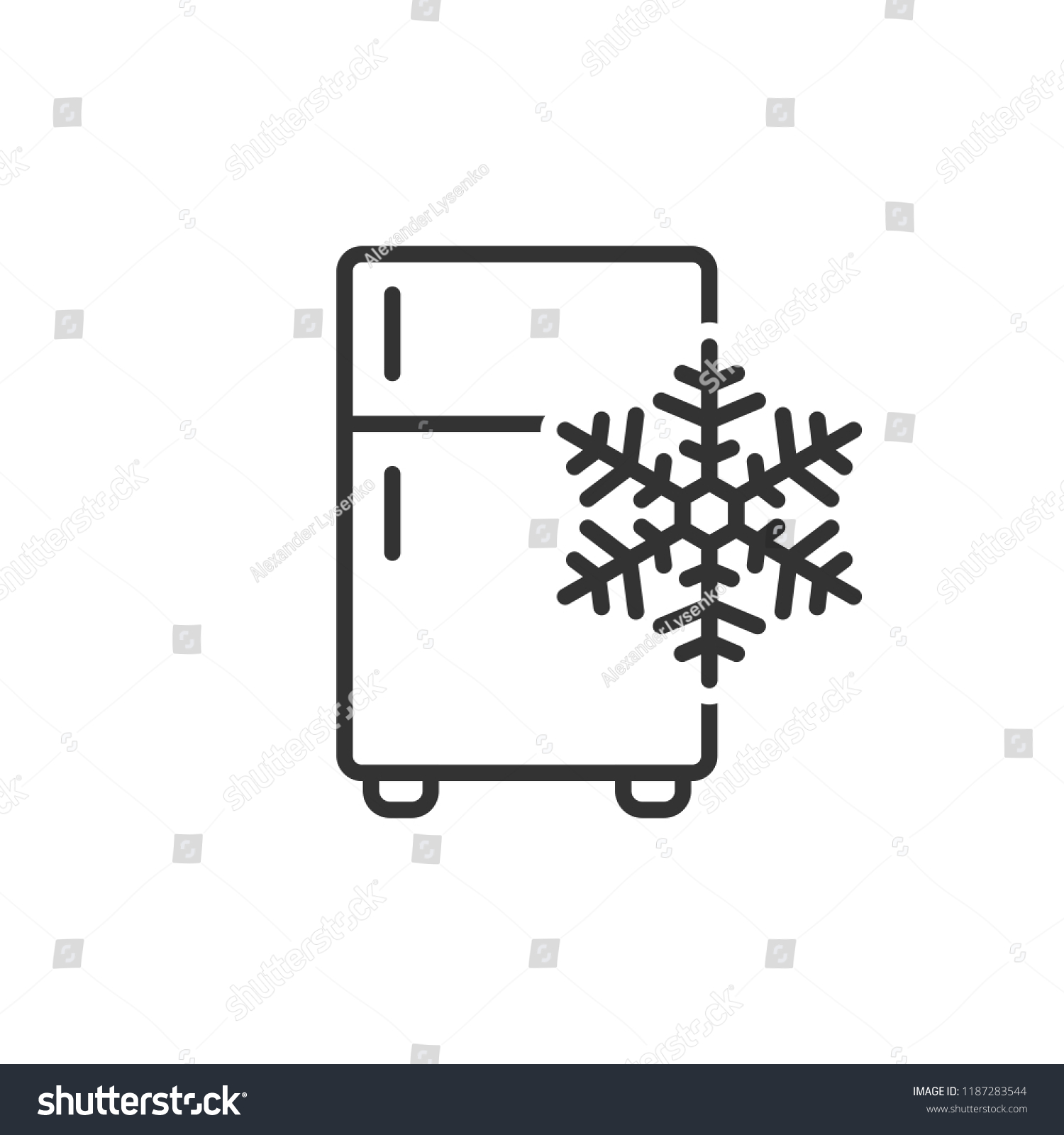 SVG of Fridge refrigerator icon in flat style. Freezer container vector illustration on white isolated background. Fridge business concept. svg