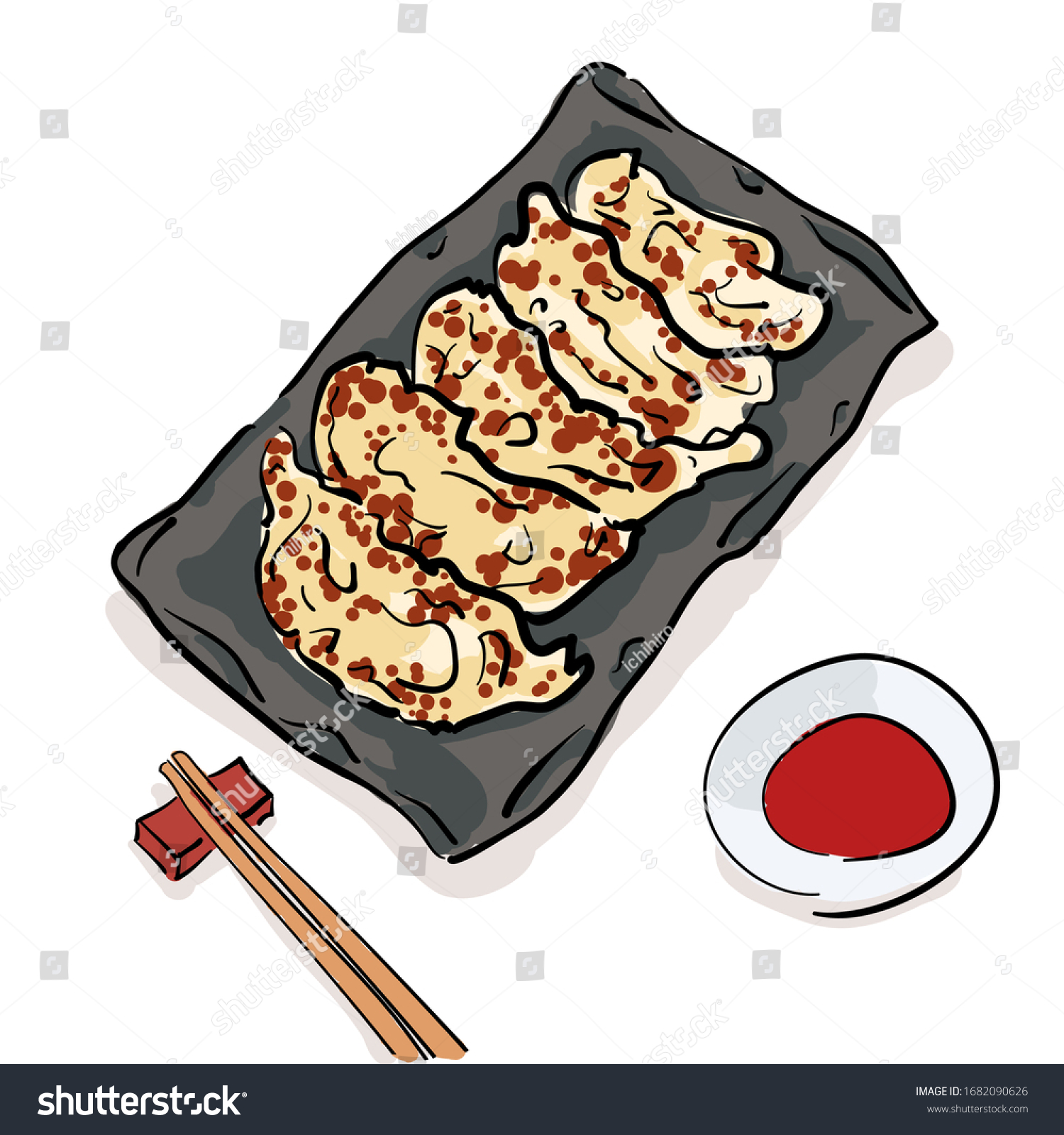 Fried Dumplings Drawn By Hand Stock Vector Royalty Free 1682090626,Whiskey Sour Recipe No Egg