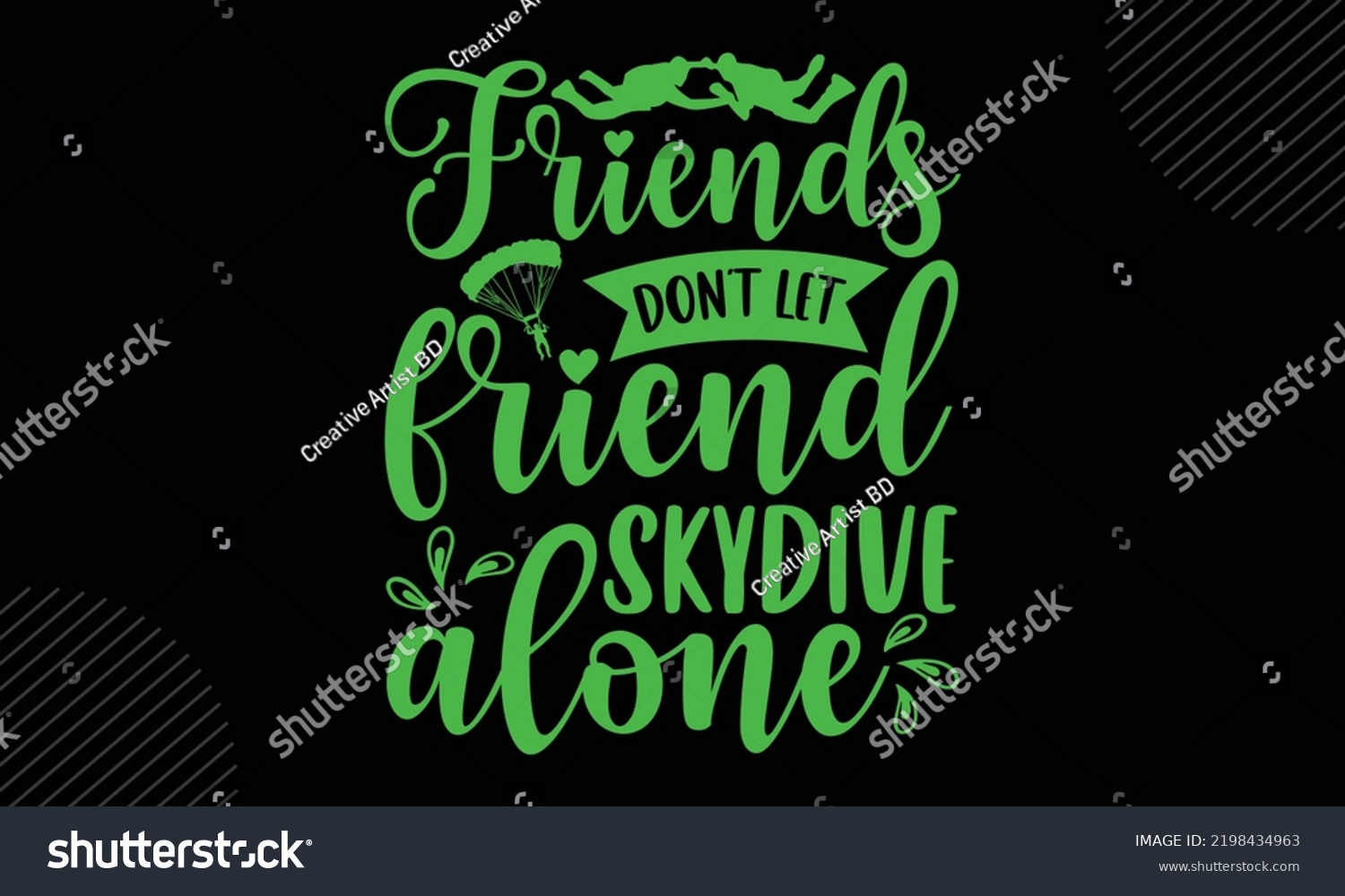 SVG of Friends Don’t Let Friend Skydive Alone - Skydiving T shirt Design, Hand drawn vintage illustration with hand-lettering and decoration elements, Cut Files for Cricut Svg, Digital Download svg
