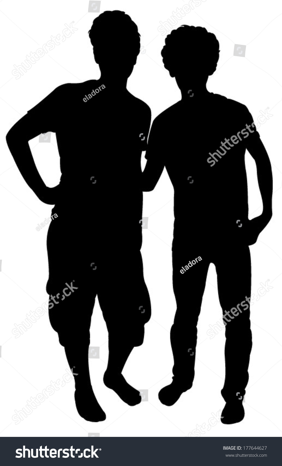 Friends Silhouette Vector Stock Vector (Royalty Free) 177644627 ...