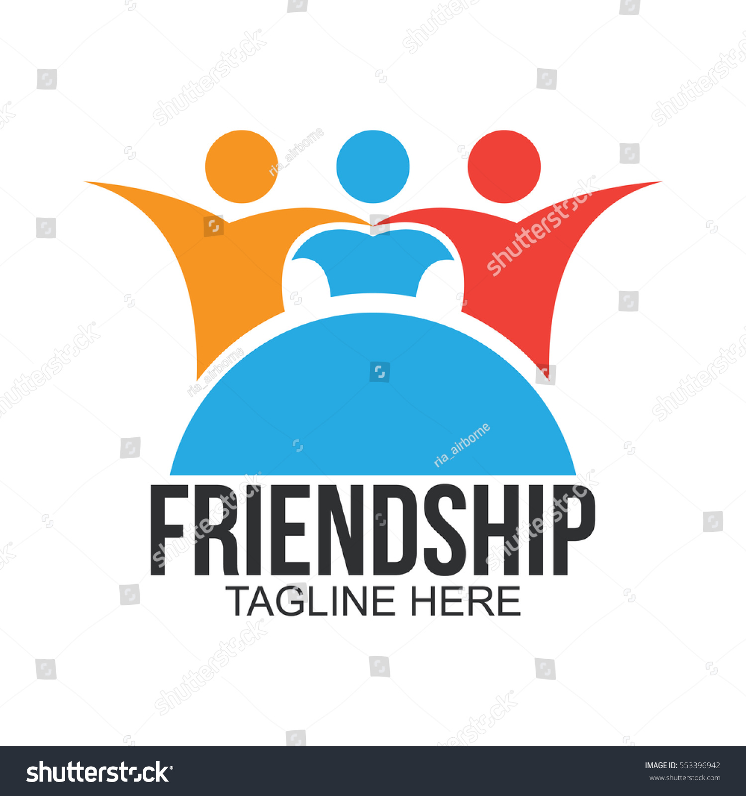 Friendship Logo Stock Vector Royalty Free