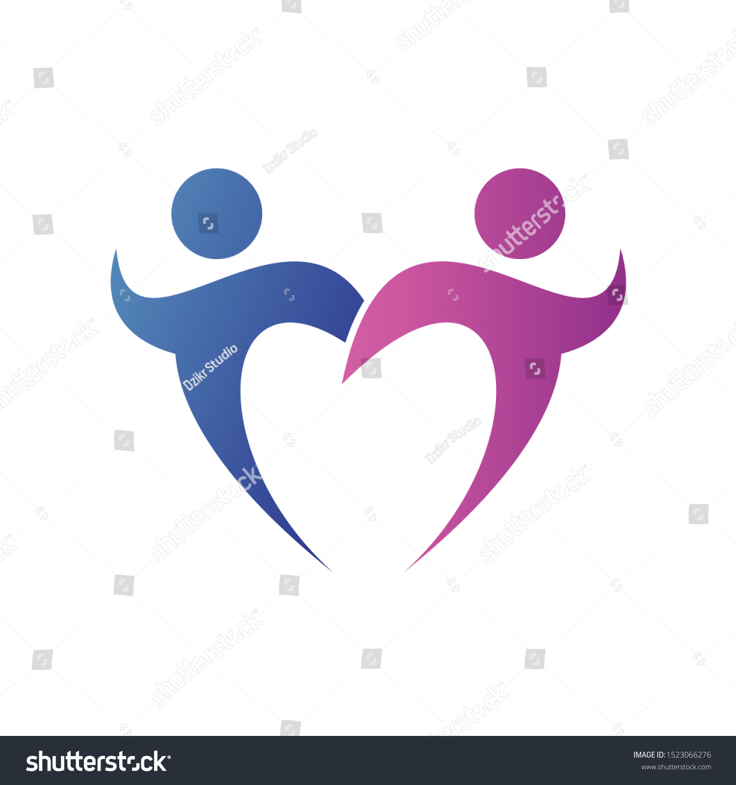 Friendship Logo Icon Design Vector Stock Vector Royalty Free