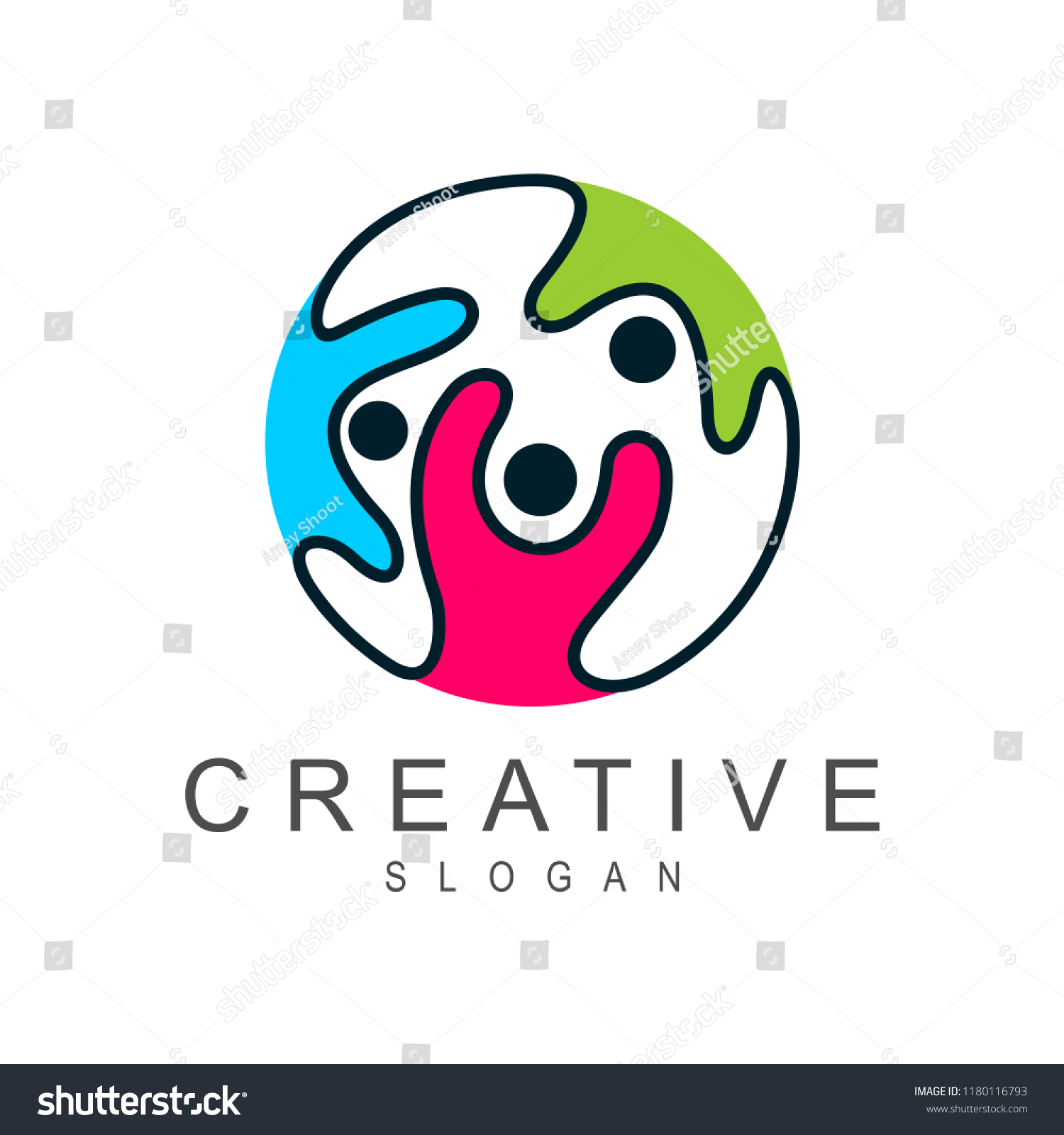 Friendship Logoworld Unityfamily Worldkids Supportcorporate Charitycharity Stock Vector Royalty Free