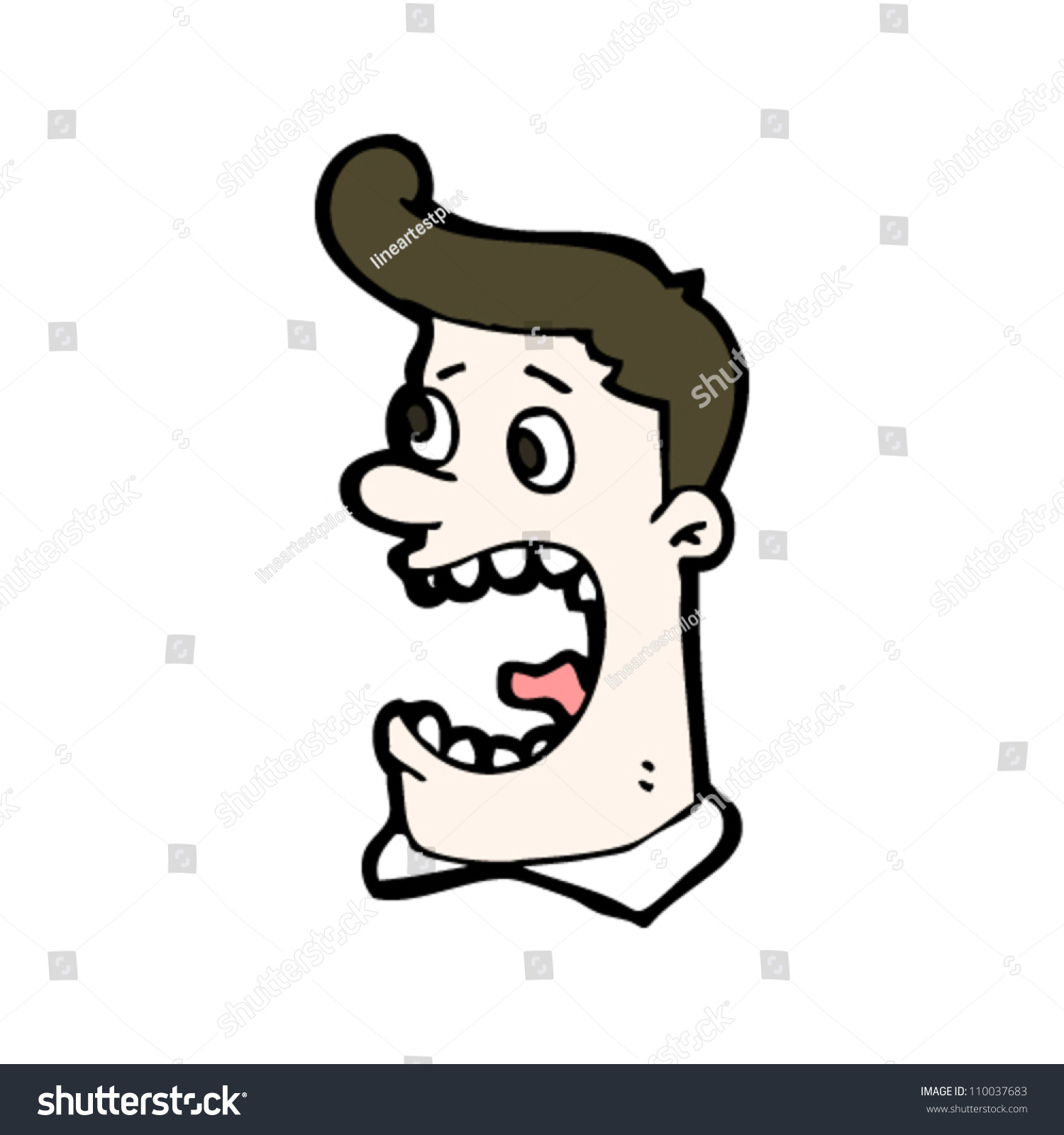 Frightened Man Cartoon Stock Vector Illustration 110037683 : Shutterstock