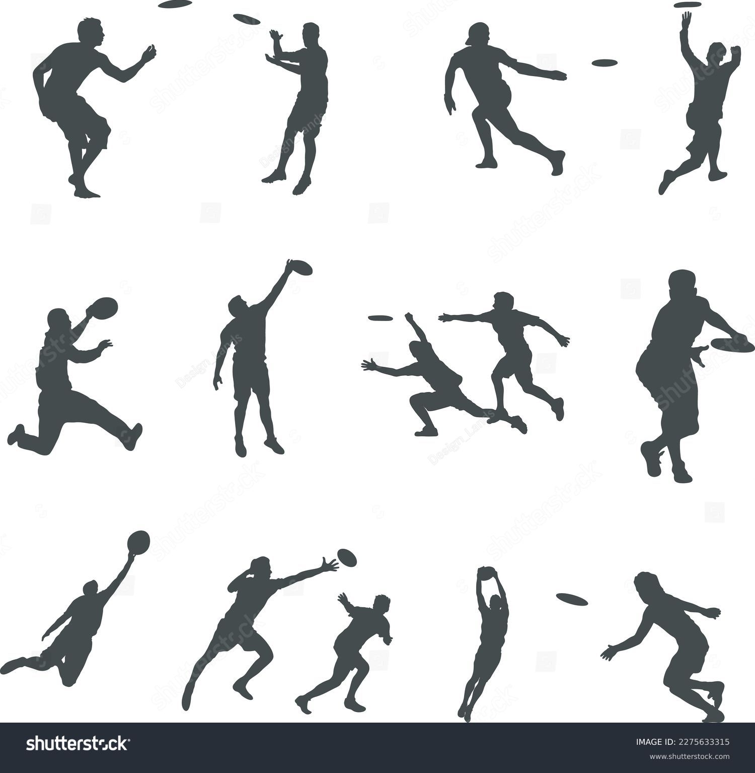 SVG of Frisbee Players Silhouette, Ultimate Frisbee Silhouette, Frisbee Svg, Ultimate Frisbee Player svg