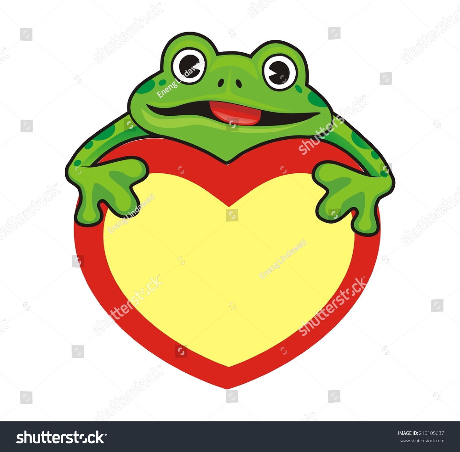 Frog Heart Stock Vector (Royalty Free) 216105637