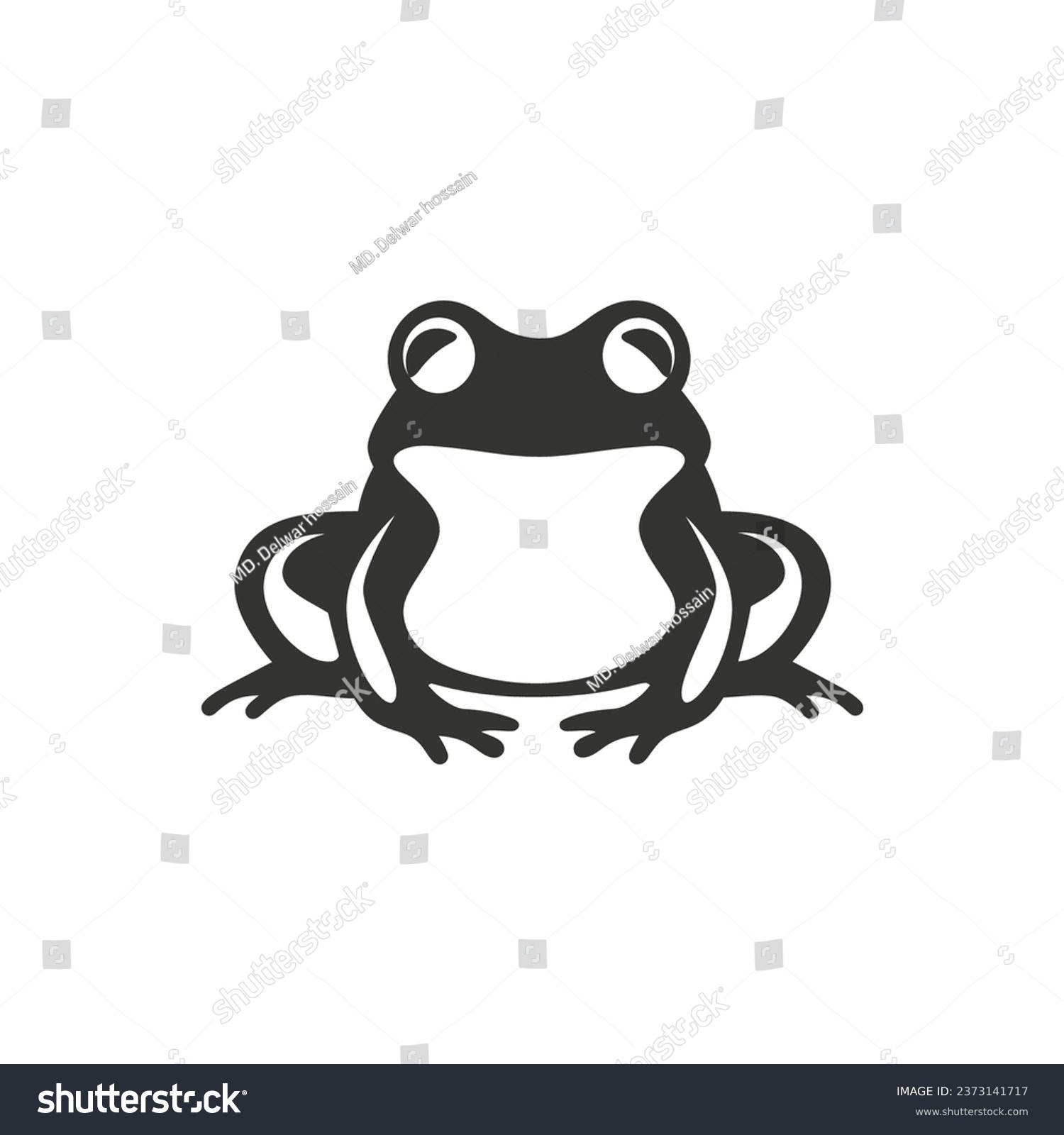 SVG of Frog Icon on White Background - Simple Vector Illustration svg