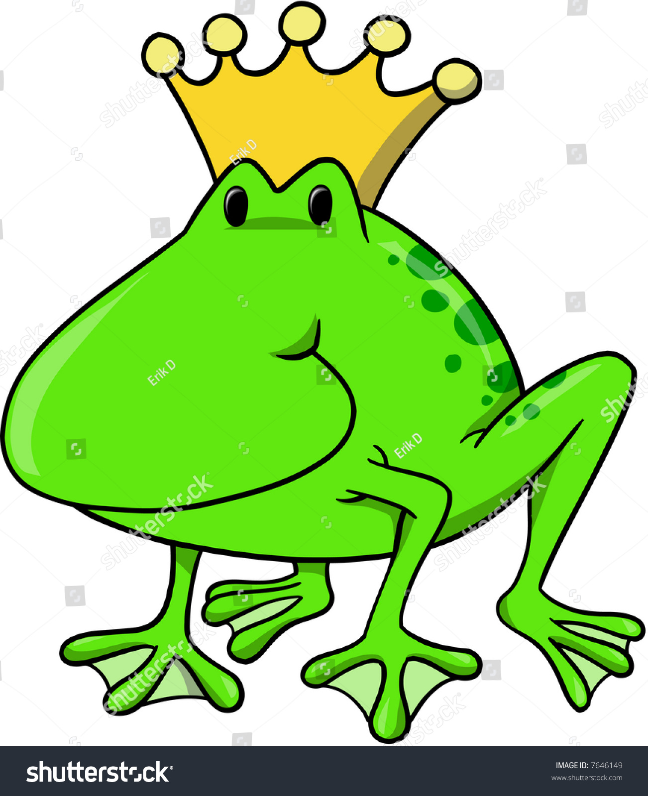 Frog King Vector Illustration - 7646149 : Shutterstock