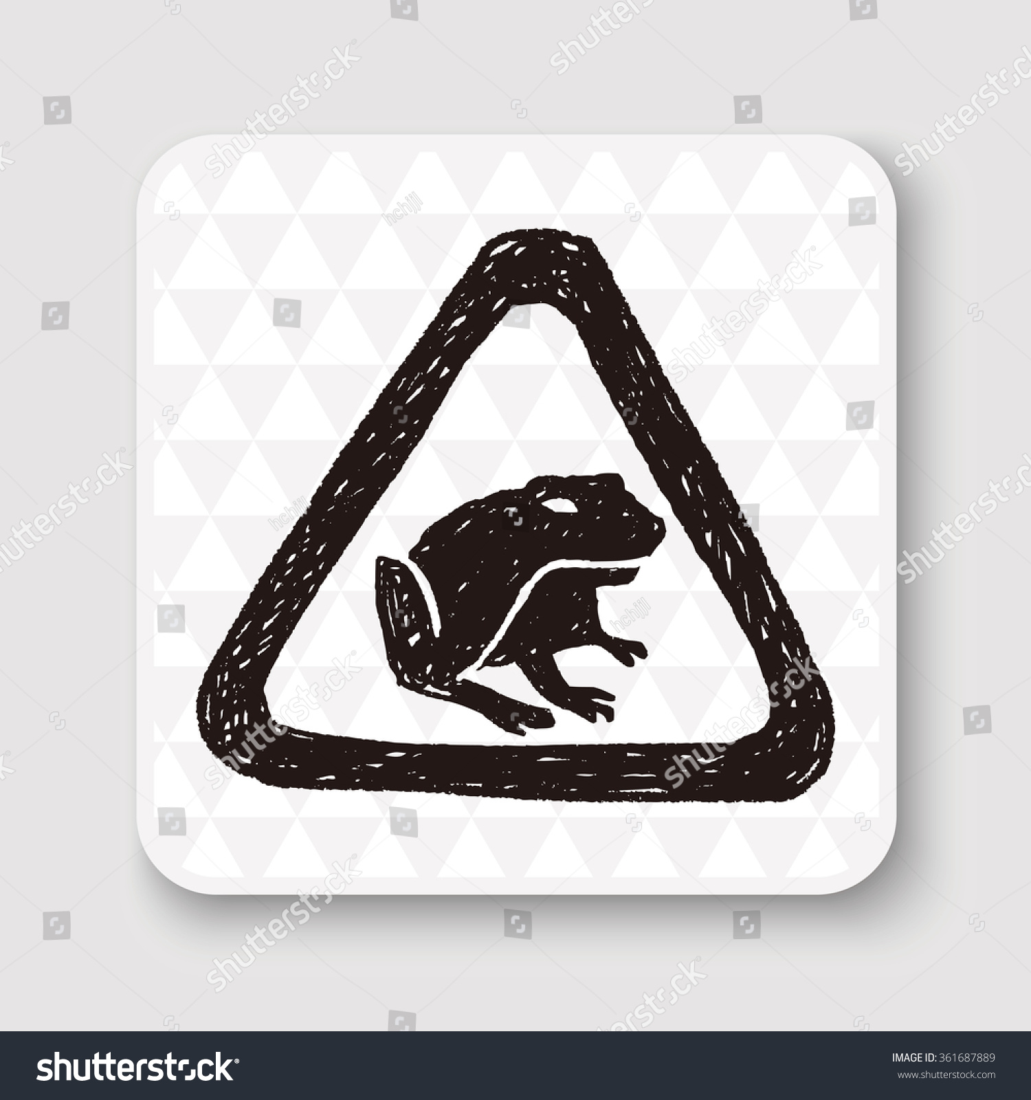 Frog Sign Doodle Stock Vector (Royalty Free) 361687889 | Shutterstock