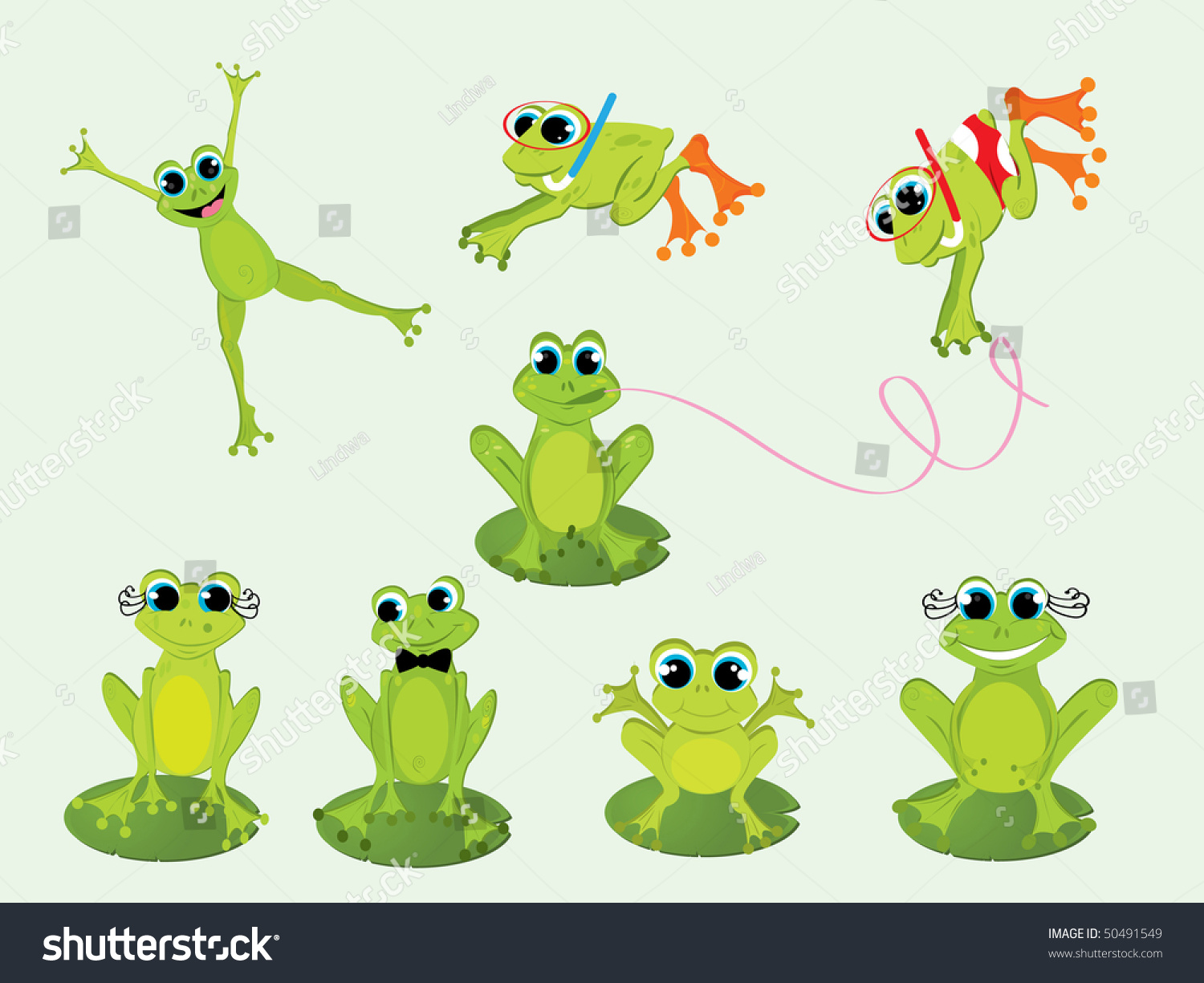 Frogs - Vector - 50491549 : Shutterstock