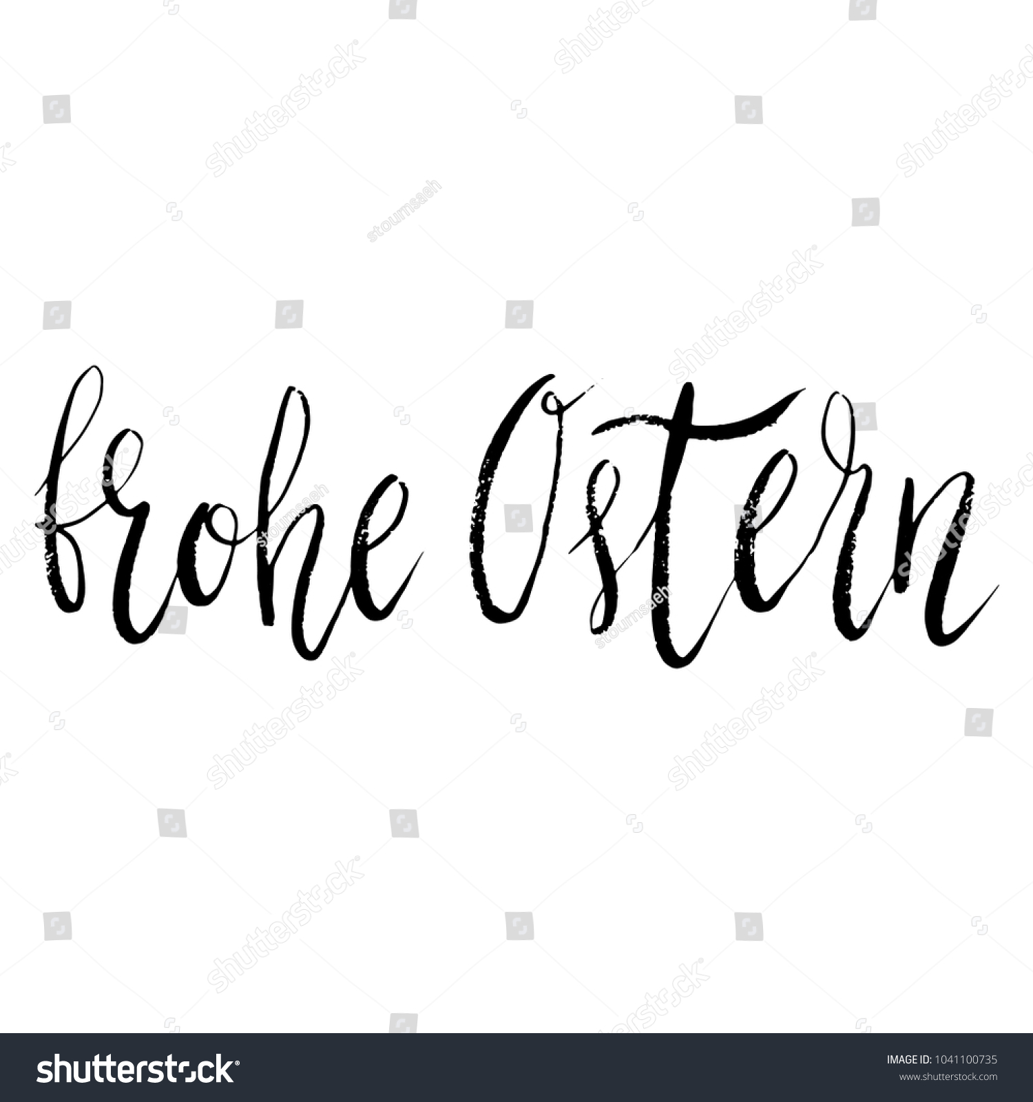 Frohe Ostern Happy Easter German Hand Stock Vector Royalty Free