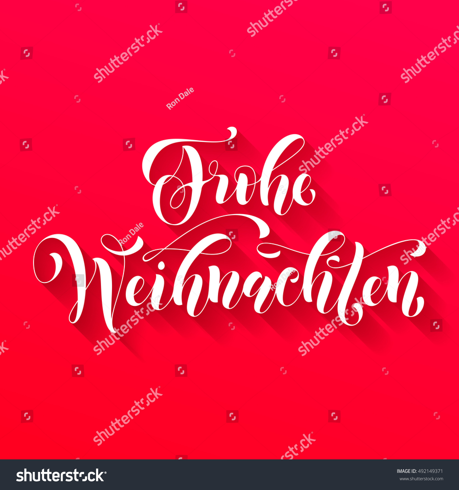 Frohe Weihnachten Modern Lettering Design Merry Stock Vector 492149371