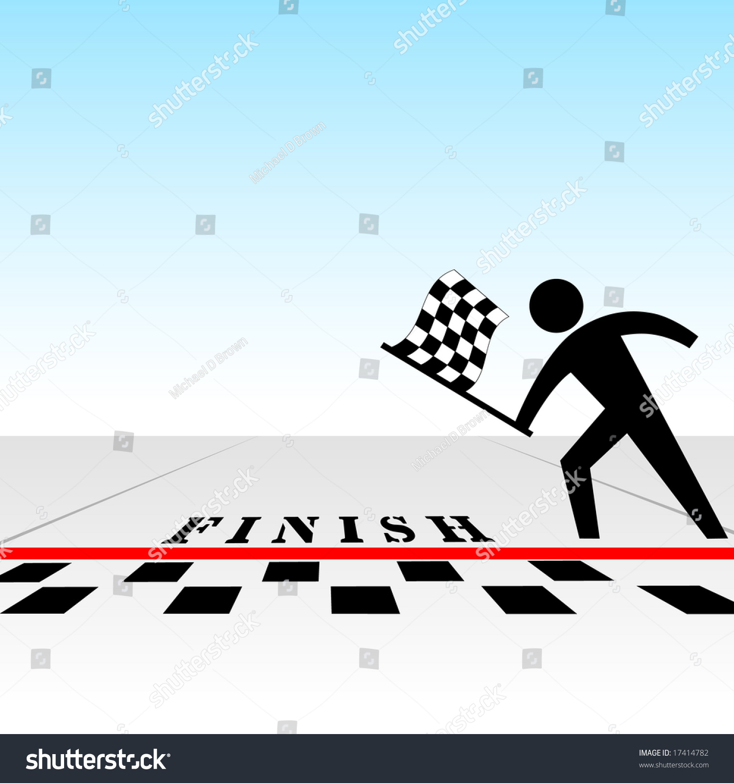 recommend clip art: From your perspective, you a win race & get the checkered flag at the finish line.