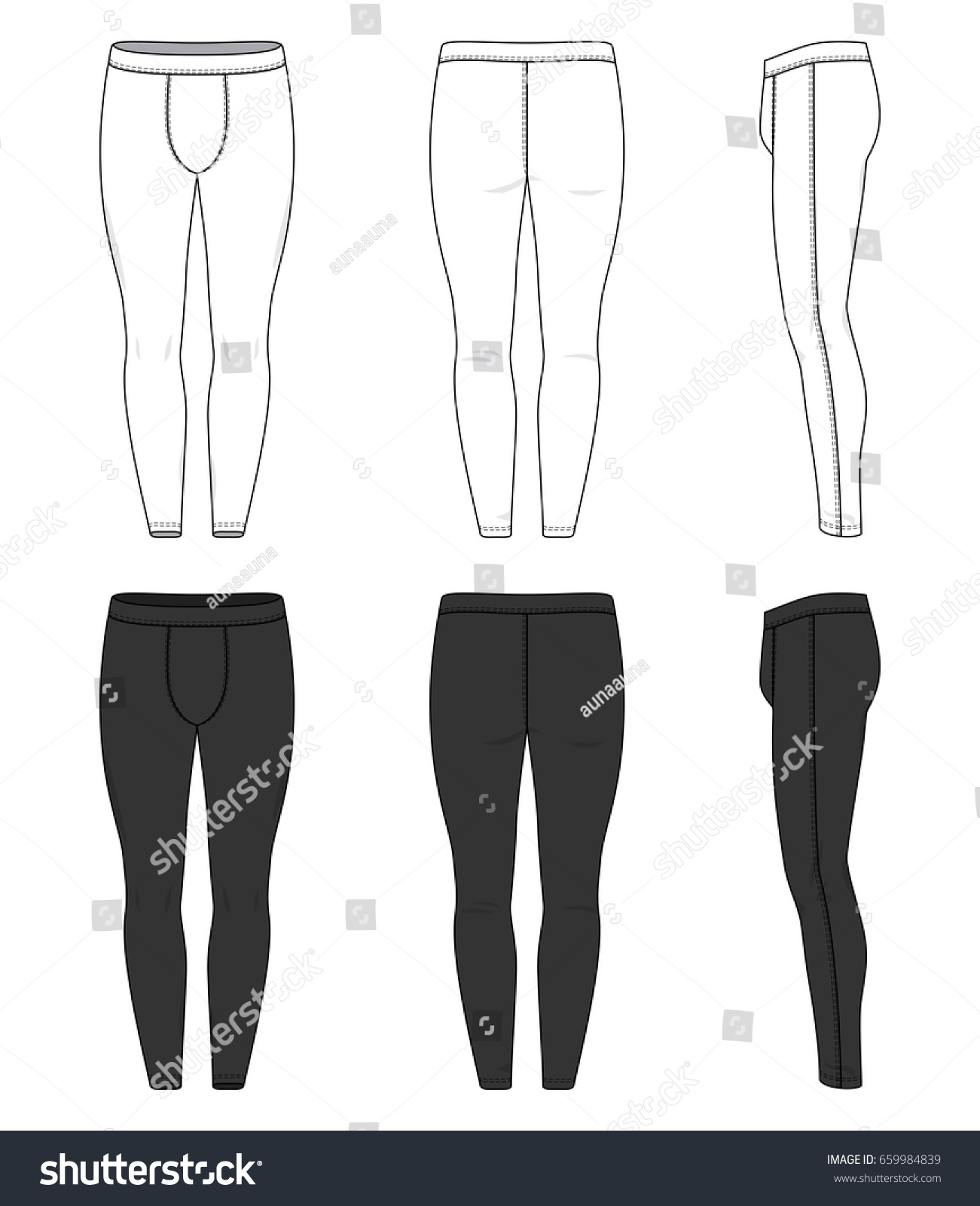 Download Compression Trousers Mockup ? Back Half Side View