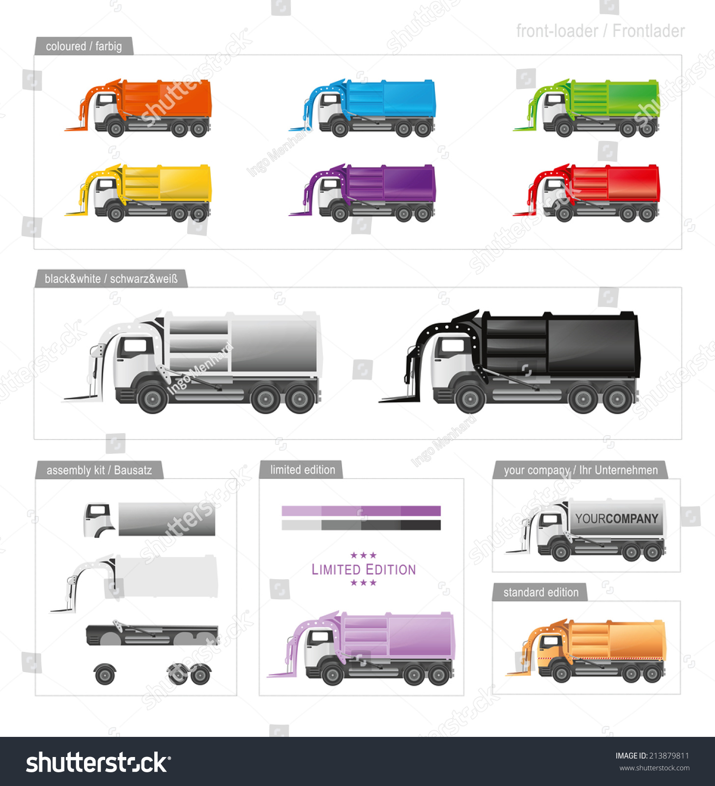 SVG of Front loader trucks vector illustration svg
