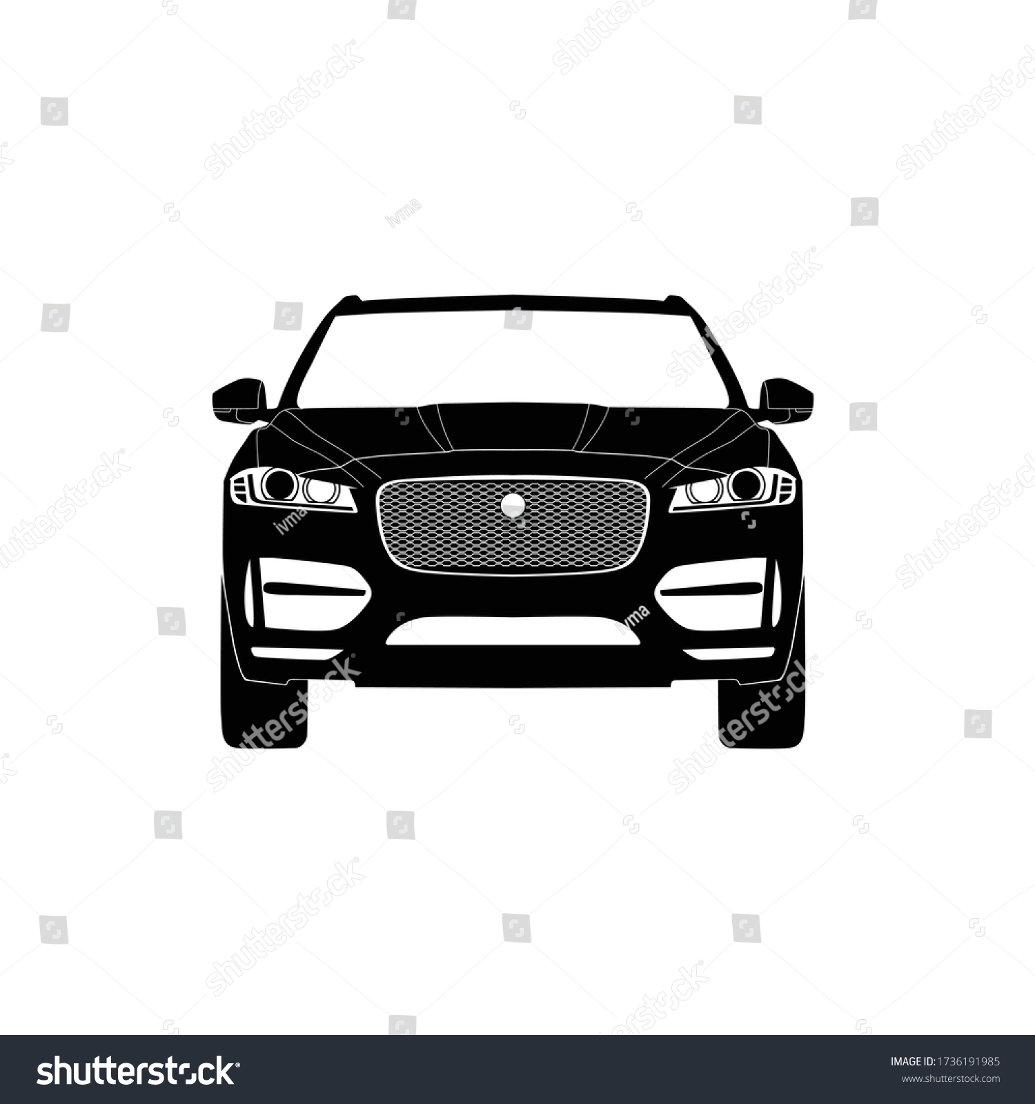 recommend clip art: Front Suv Car Design Icon Set
