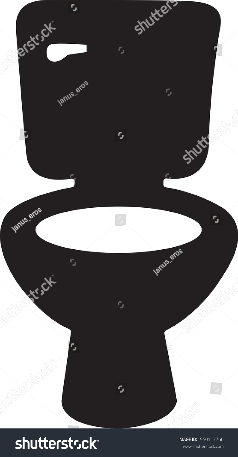 Front View Black Toilet Icon Vector Stock Vector (Royalty Free ...