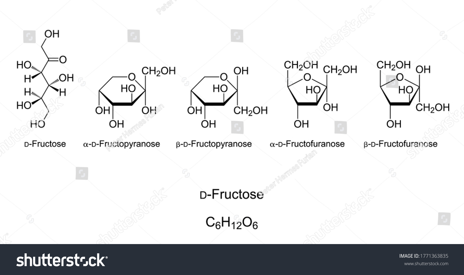 1 D Fructose Open Structure Stock Illustrations Images And Vectors Shutterstock