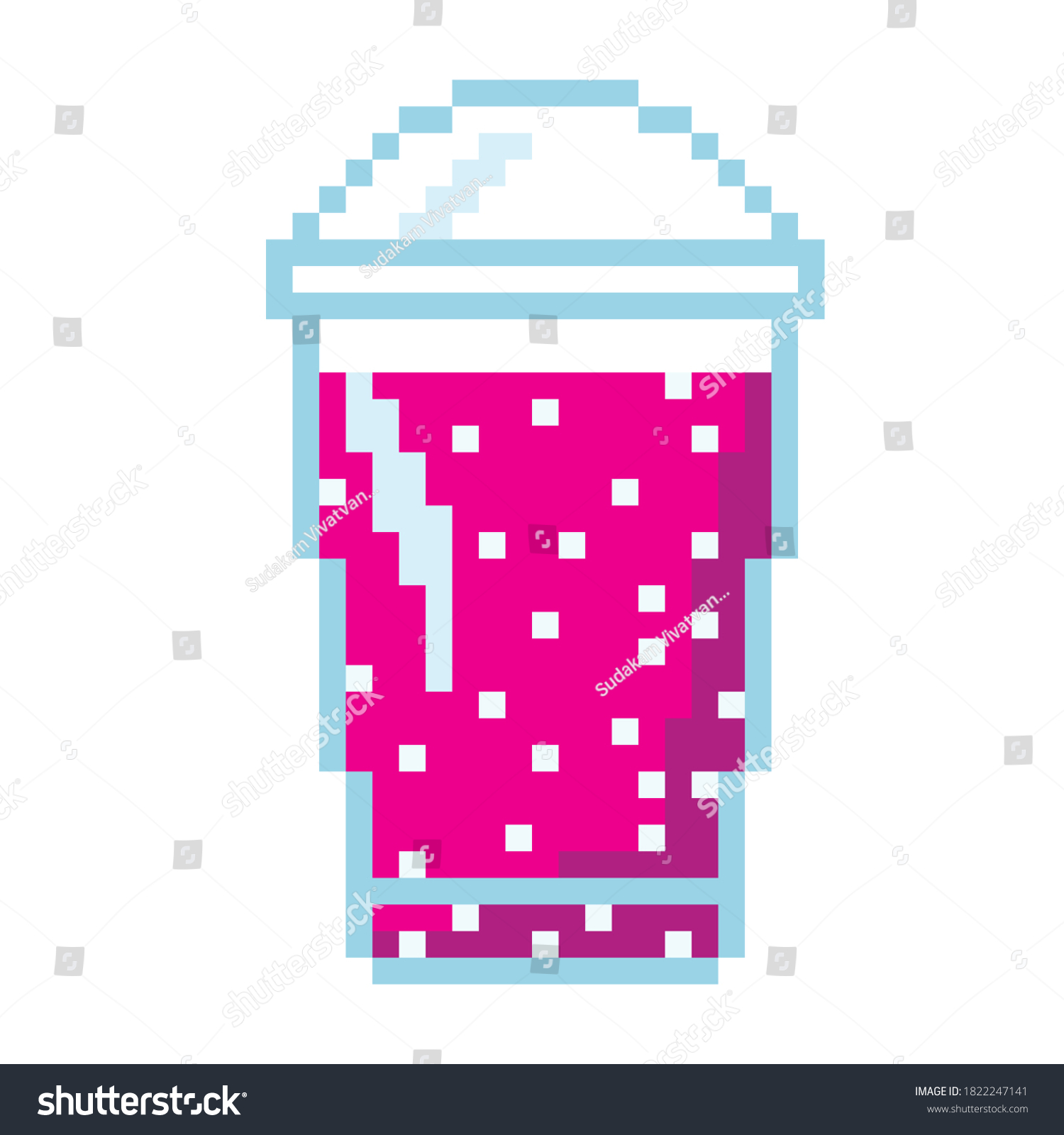 Fruit Juice Pixel Art Vector Picture Stock Vector (royalty Free 