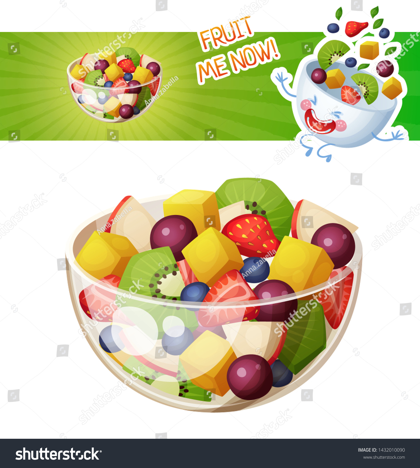 Featured image of post Fruit Salad Cartoon Images Fruit salad with white bowl vector