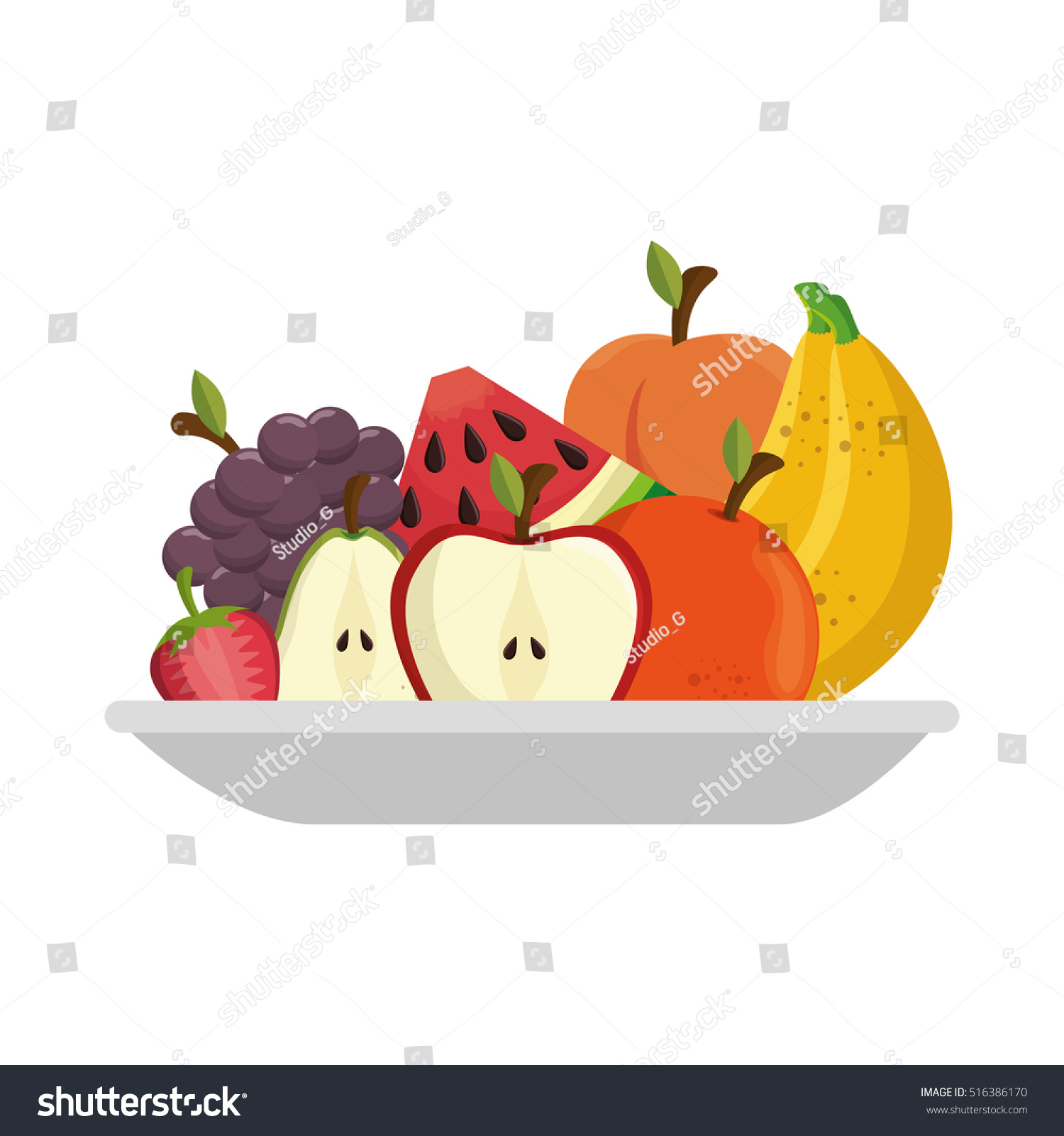 54,933 Fruite plate Stock Illustrations, Images & Vectors | Shutterstock