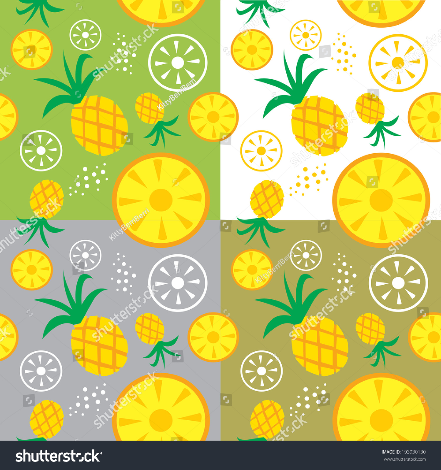 Fruit Theme Seamless Background Illustration Template Stock Vector Royalty Free