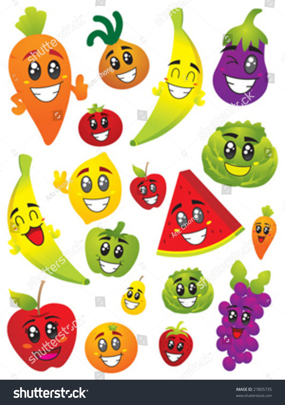 Fruit Vegetable Stock Vector 27805735 - Shutterstock