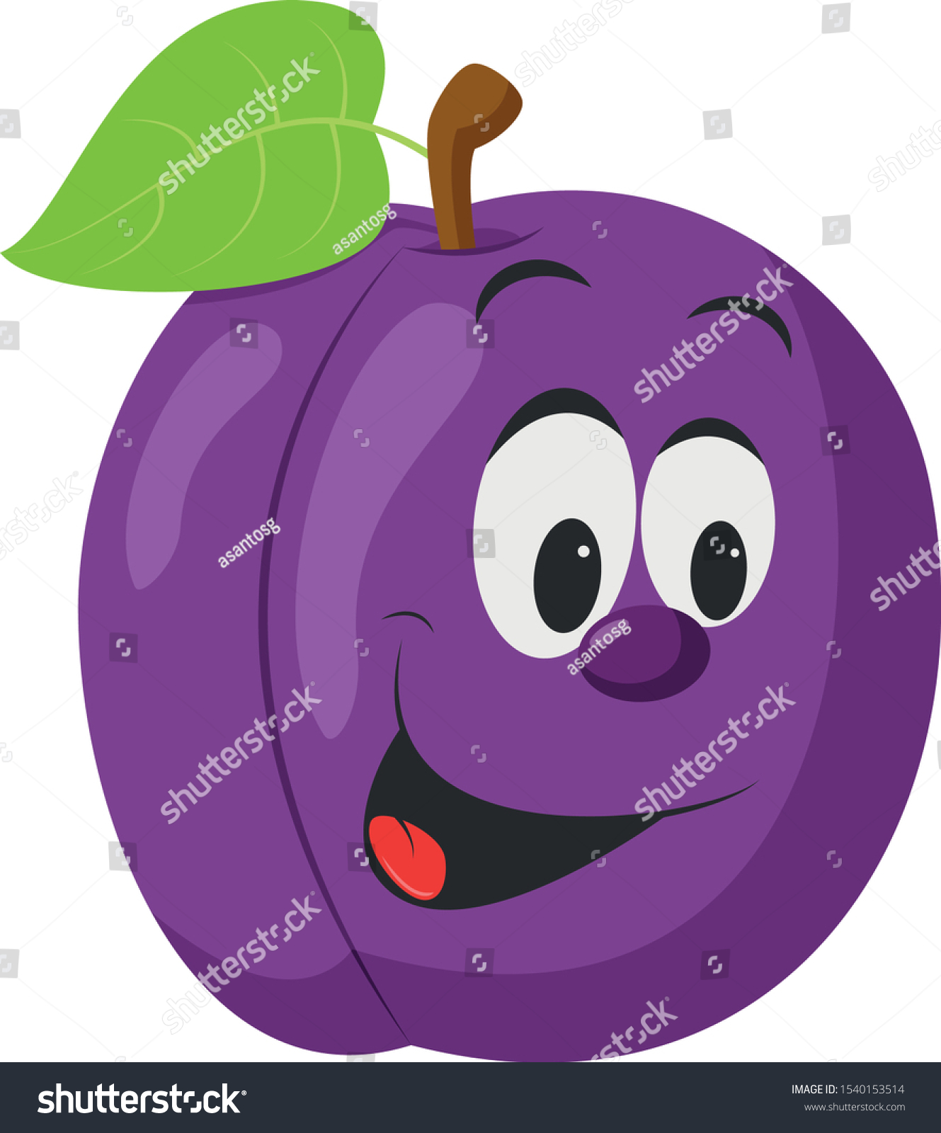 Fruits Characters Collection Vector Illustration Funny Stock Vector Royalty Free 1540153514 6287