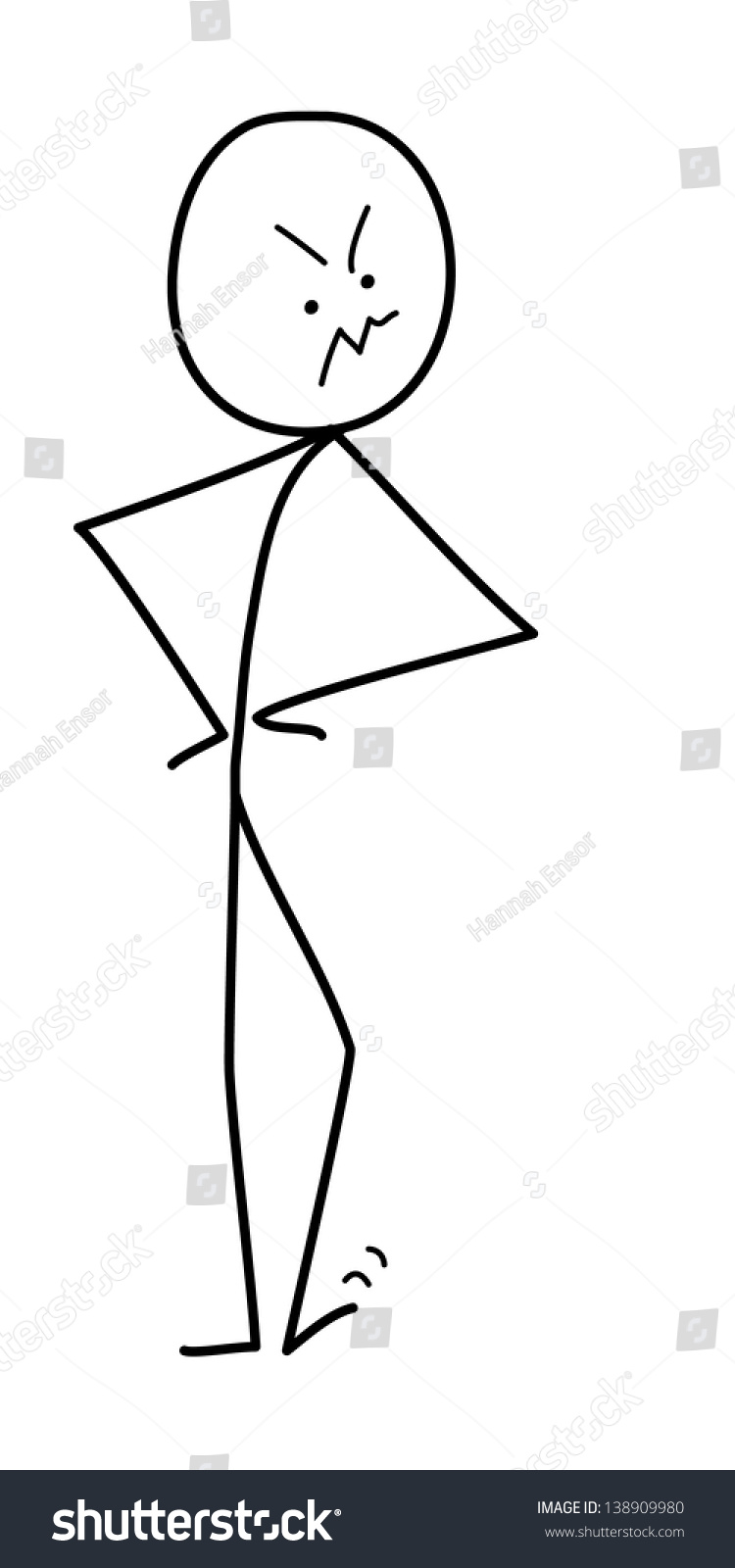 Frustrated Stickman Stock Vector Illustration 138909980 : Shutterstock