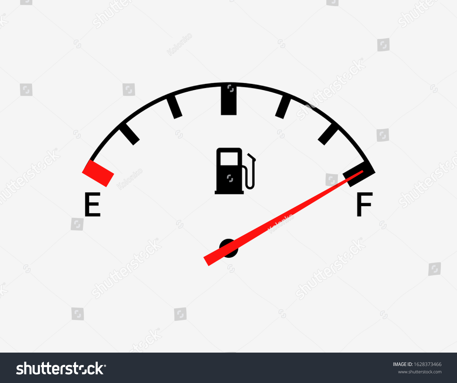 SVG of Fuel indicators gas meter. Gauge vector tank full icon. Car dial petrol gasoline dashboard. svg
