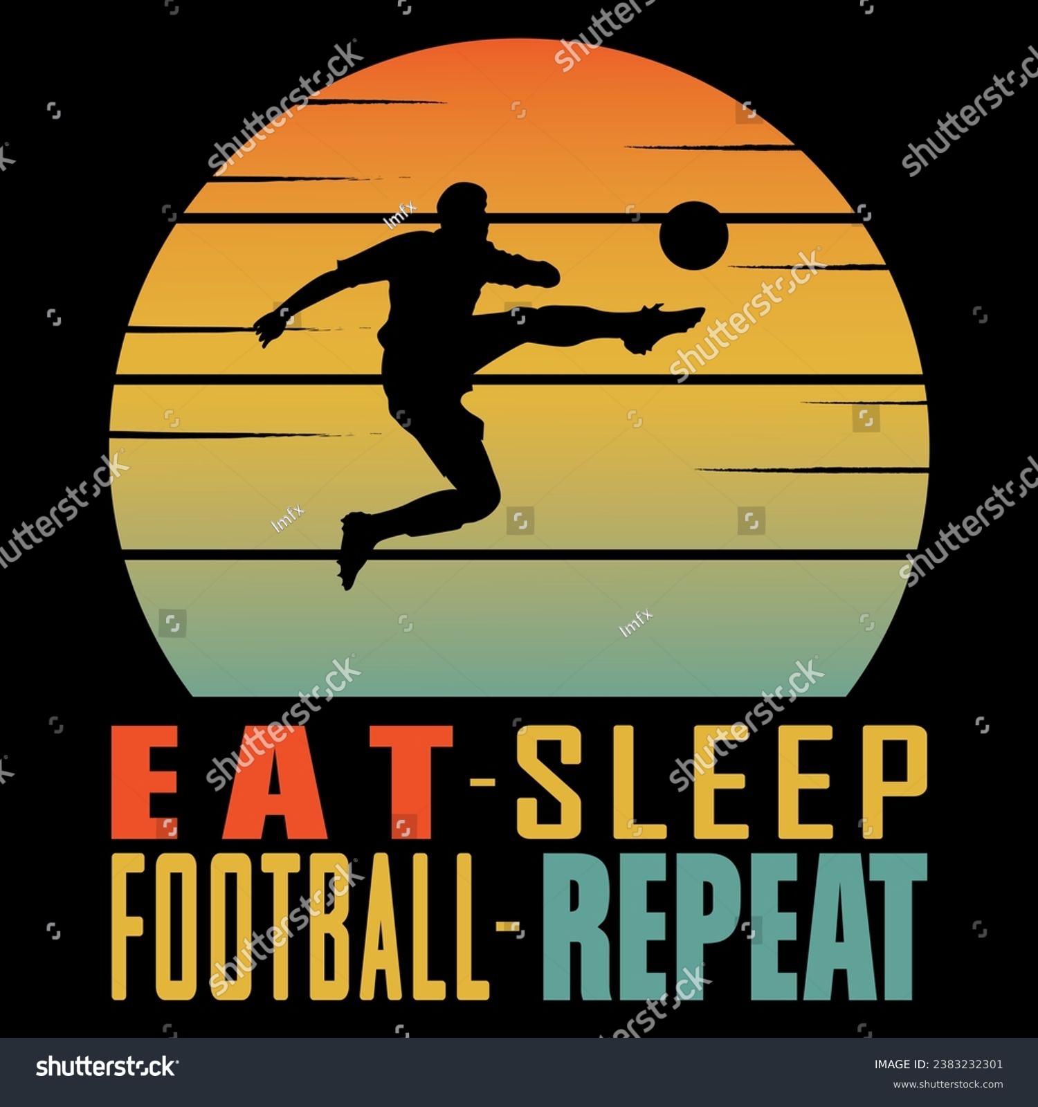 SVG of Fuel your love for the beautiful game with our 'Eat, Sleep, football, Repeat' typography illustration. #eat #sleep #football #repeat #design #illustration #artwork #vector #jersey #print #orange #gold svg