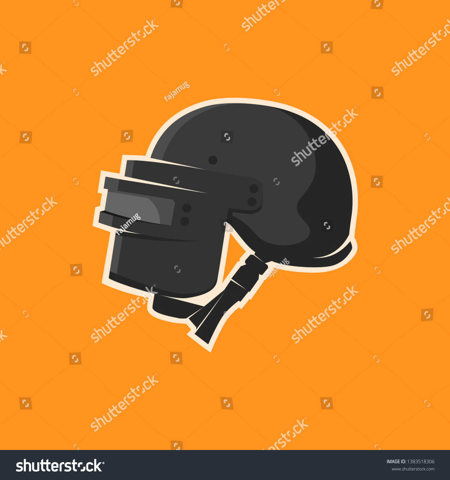Full Face Helmet Armor Vector Illustration Stock Vector (Royalty Free