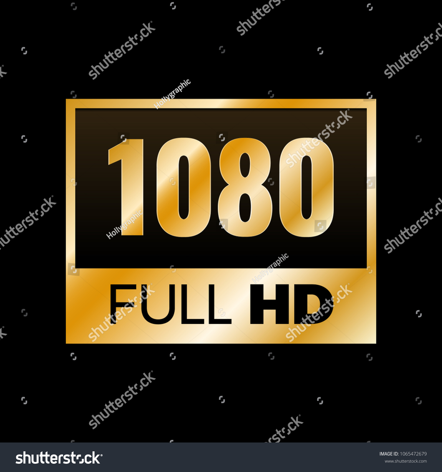 フルhdシンボル High Definition 1080p解像度マーク のベクター画像素材 ロイヤリティフリー