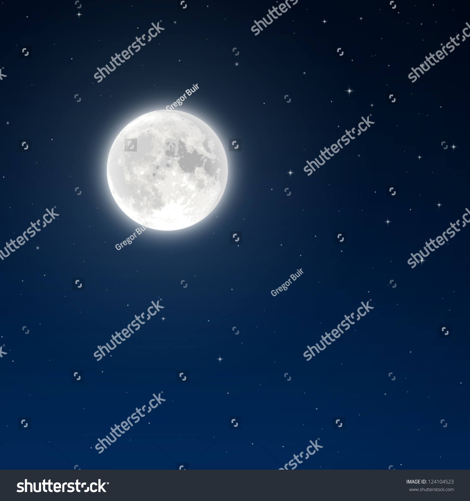 Full Moon Vector Stock Vector 124104523 - Shutterstock