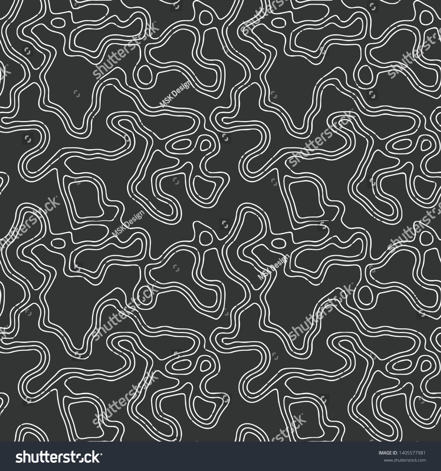 Full Seamless Abstract Modern Winding Pattern Stock Vector (Royalty