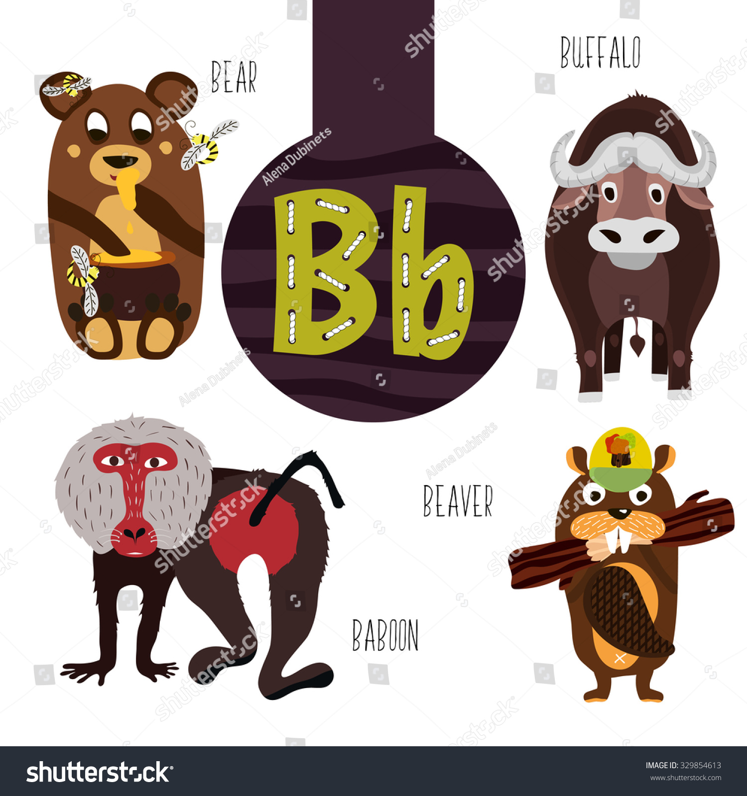 Fun Animal Letters Of The Alphabet For The Development And Learning Of ...