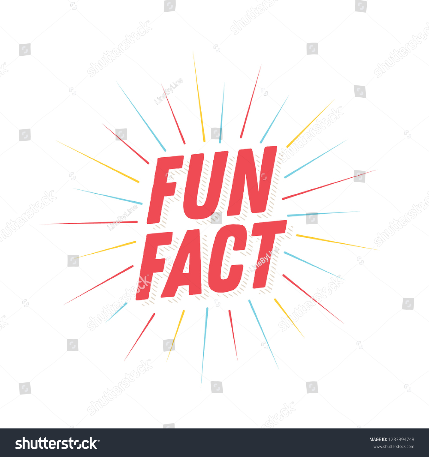 Fun Fact Sun Burst Retro Star Stock Vector (Royalty Free) 1233894748 ...