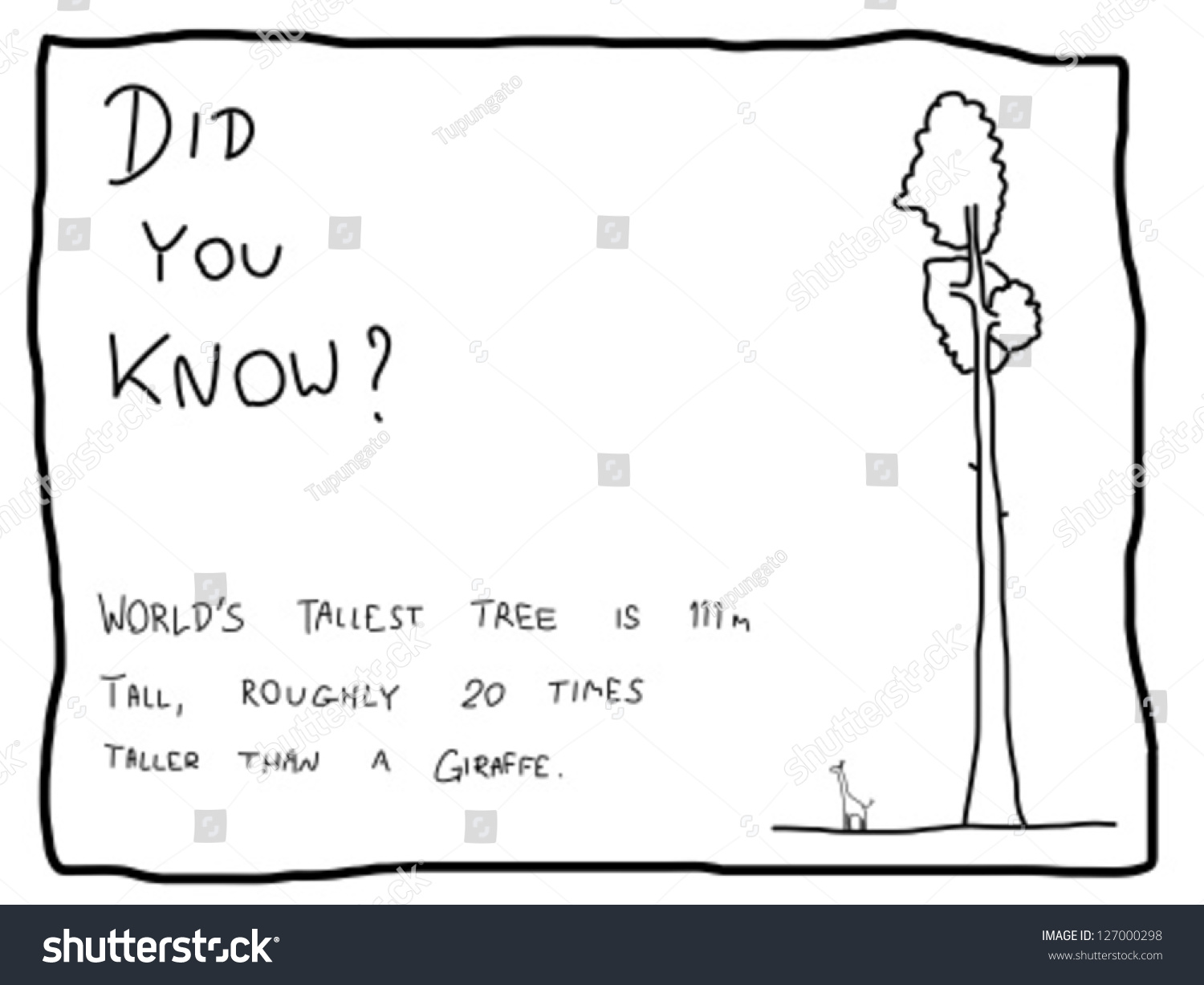 Fun Fact Trivia Useful Doodle Illustration Stock Vector 127000298