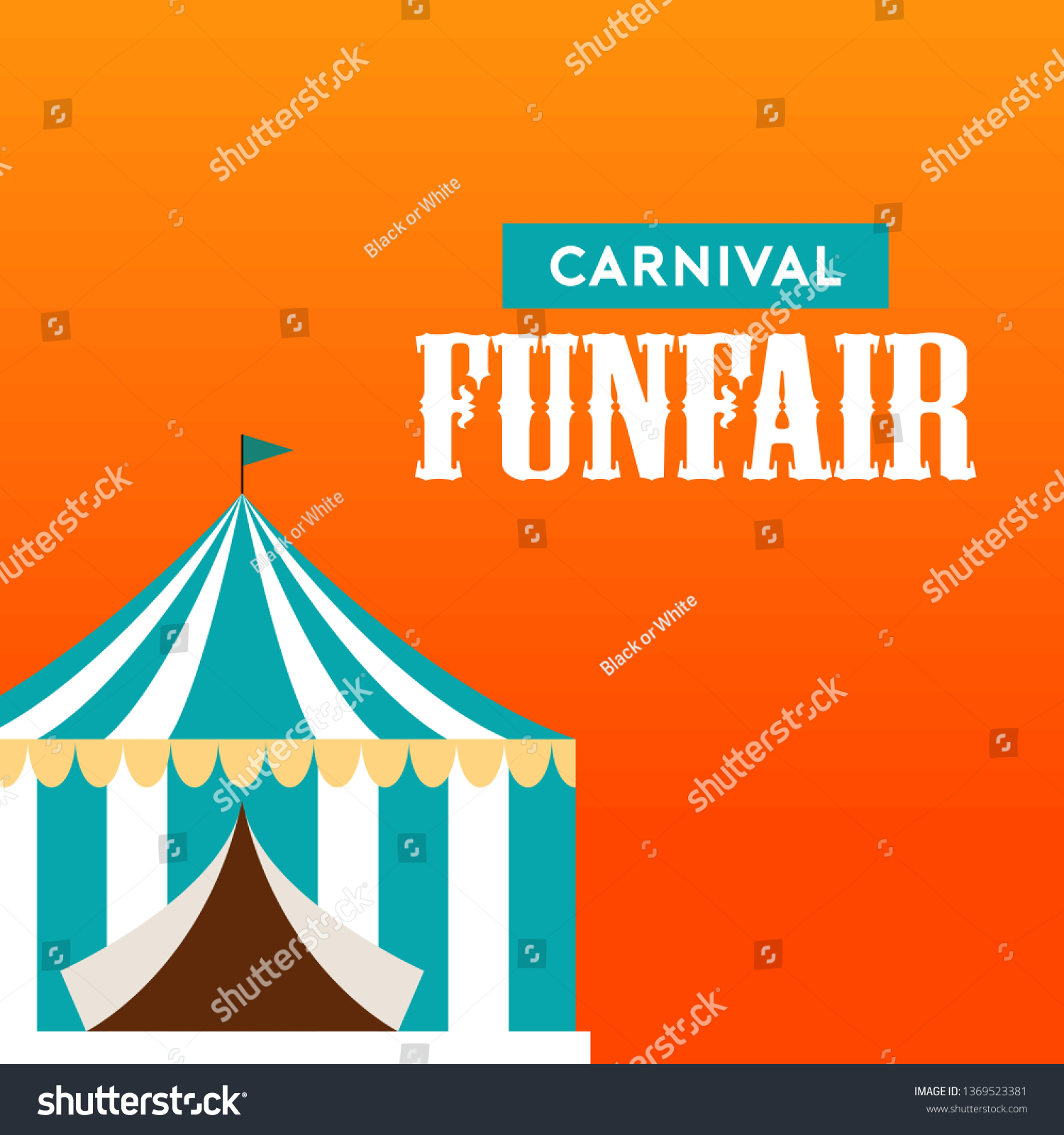 Fun Fair Banner Design Illustration Stock Vector (Royalty Free) 1369523381